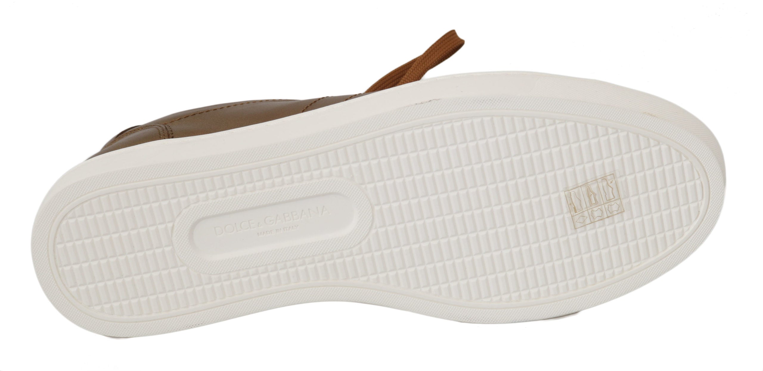 Dolce &amp; Gabbana Gold Leather Men's Casual Sneakers