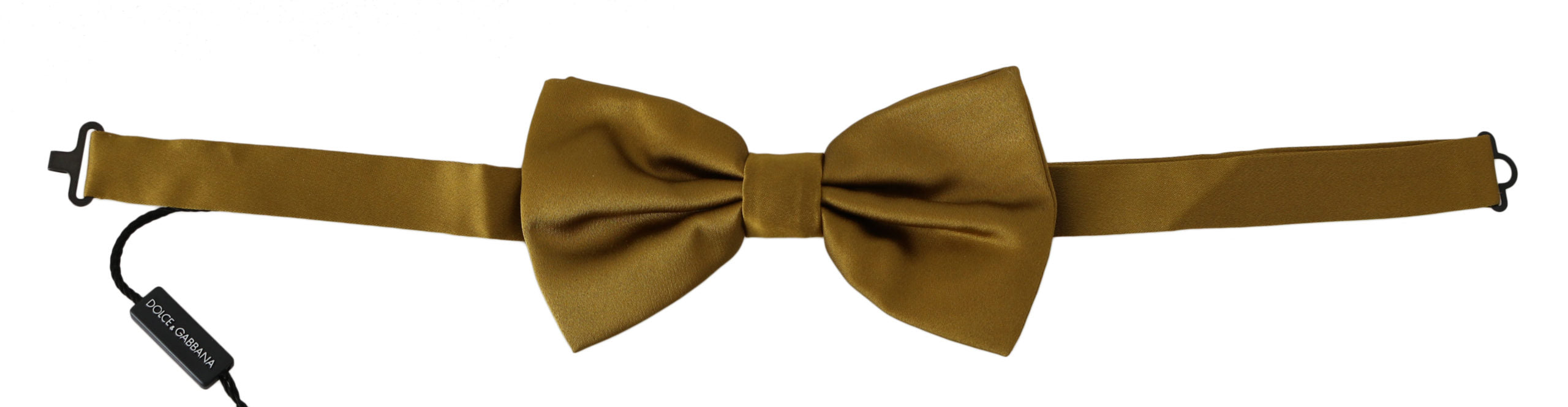 Dolce &amp; Gabbana Mustard Yellow 100% Silk Butterfly Papillon Men's Bow Tie