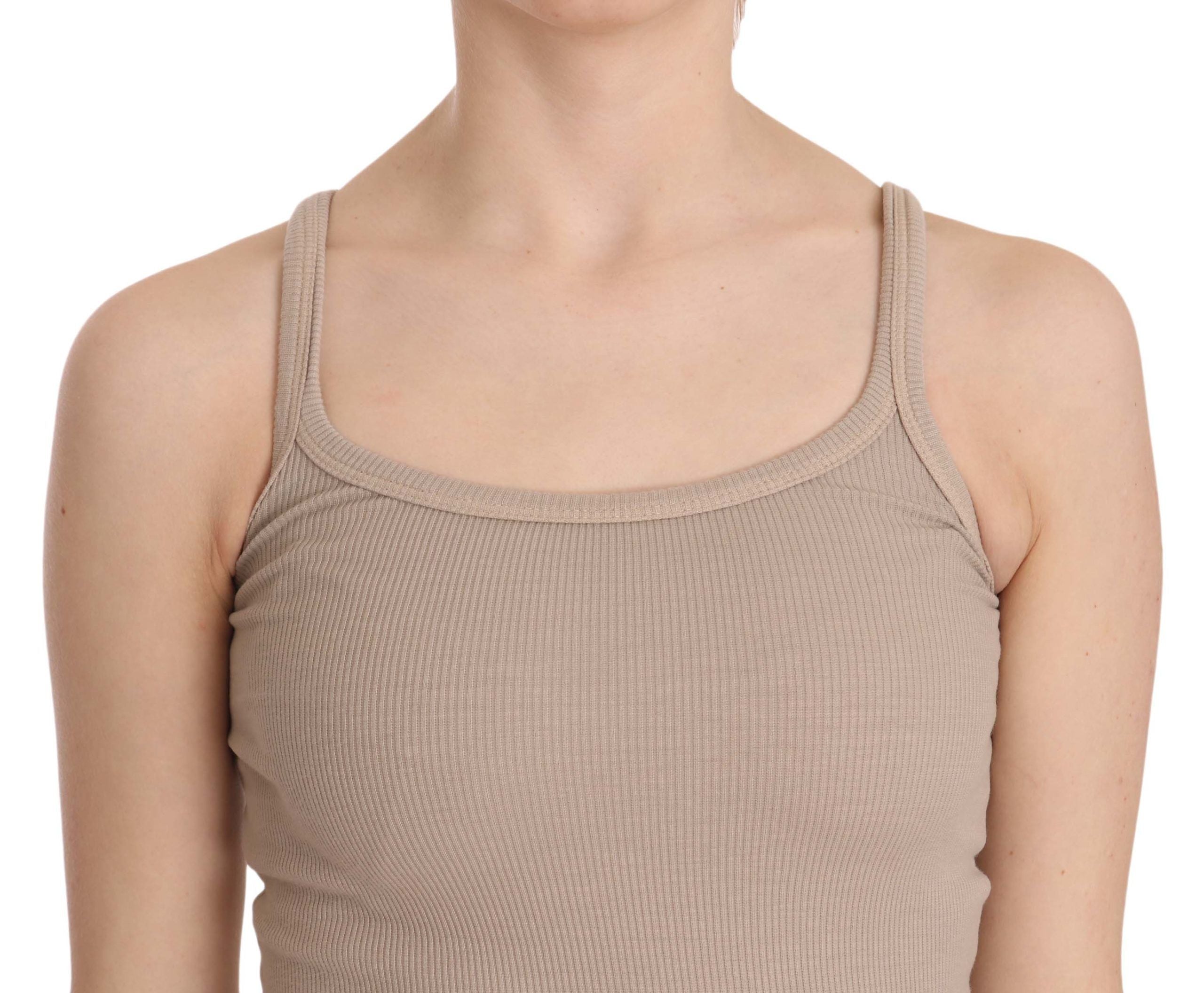 PEMBE HATIRALAR Kahverengi kolsuz askılı bluz