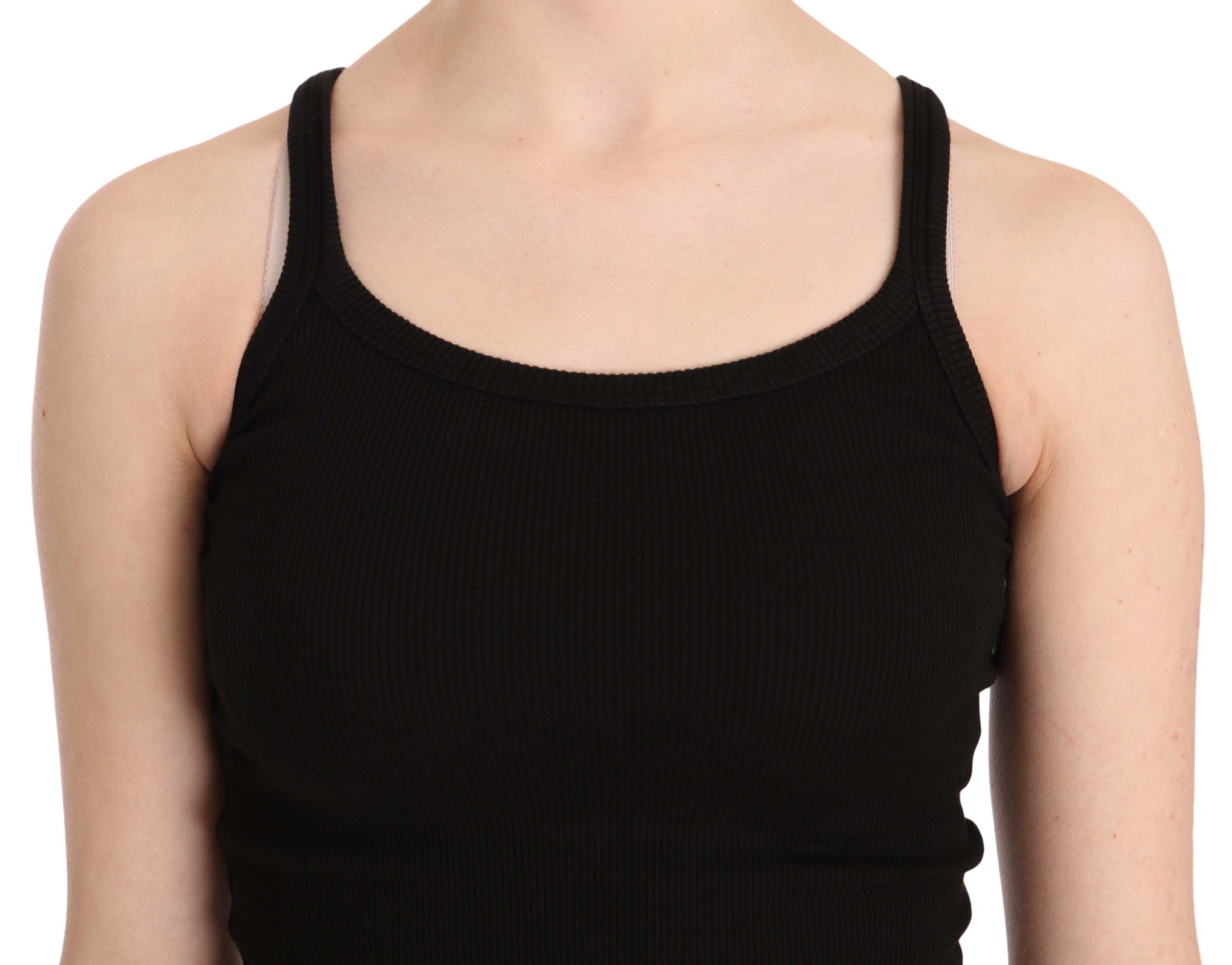 PEMBE ANILAR Siyah kolsuz ince askılı bluz