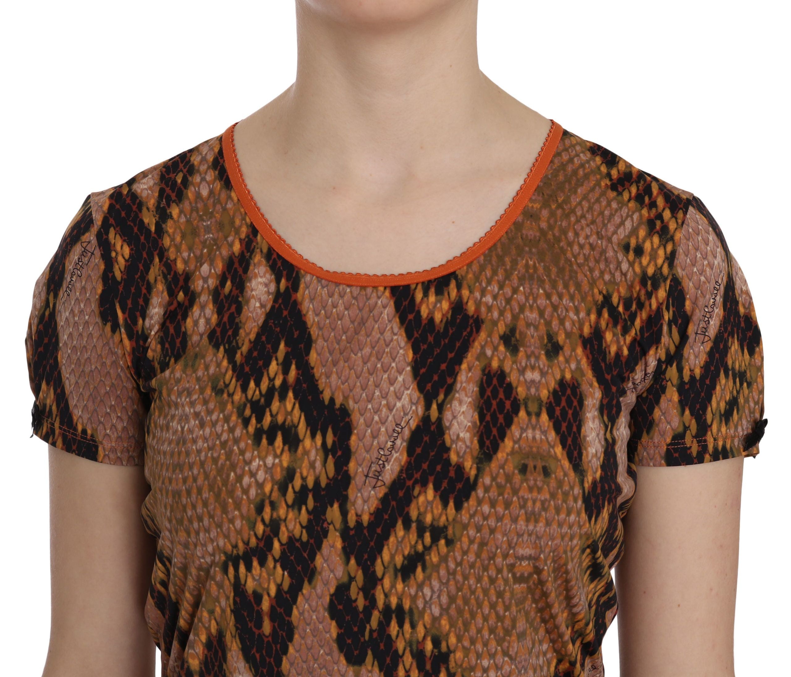 Just Cavalli snakeskin print short-sleeved T-shirt