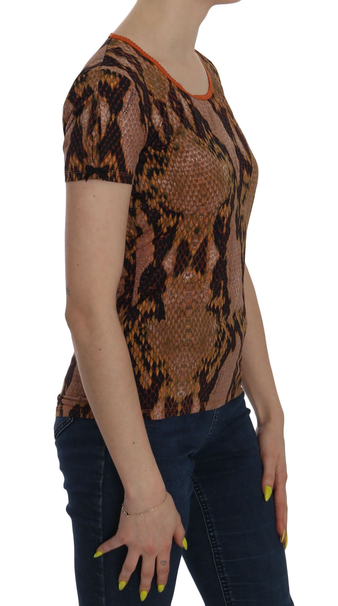 Just Cavalli snakeskin print short-sleeved T-shirt