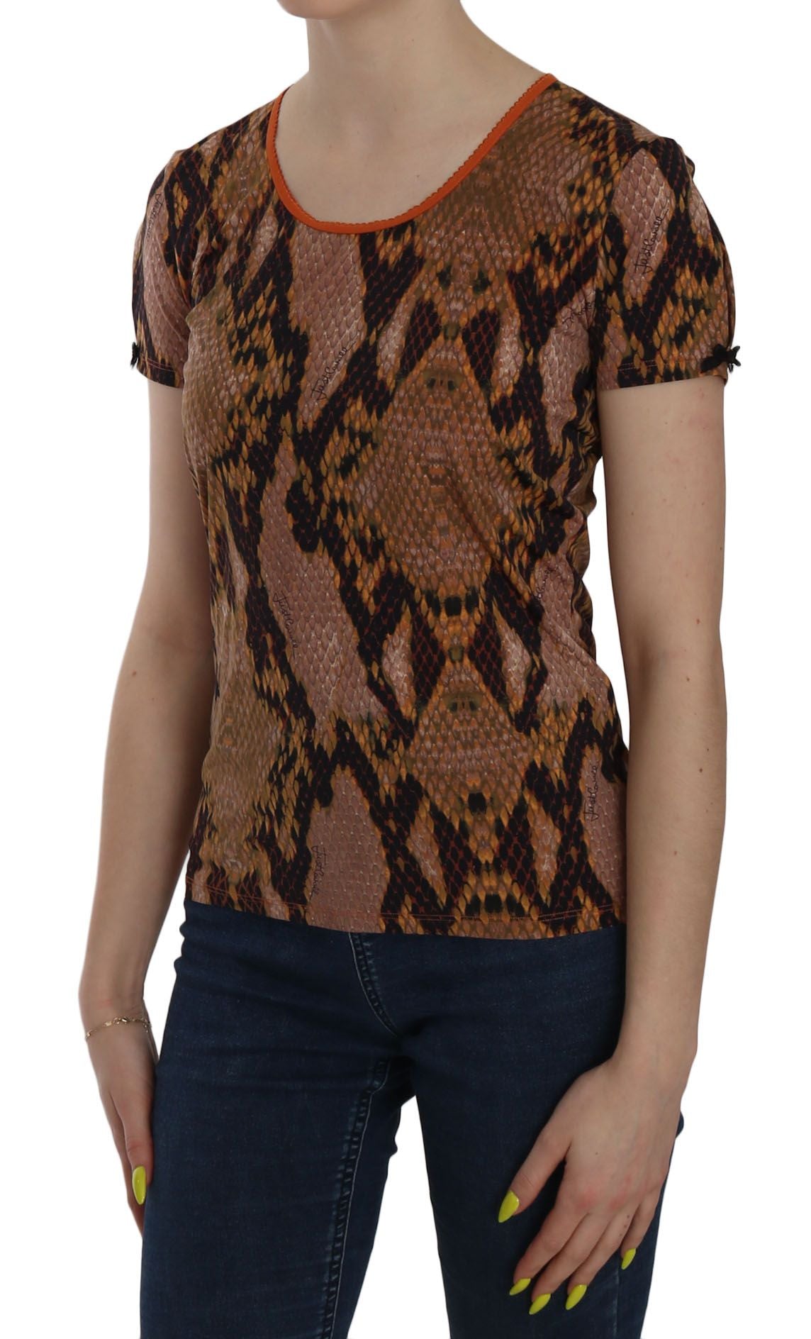 Just Cavalli snakeskin print short-sleeved T-shirt