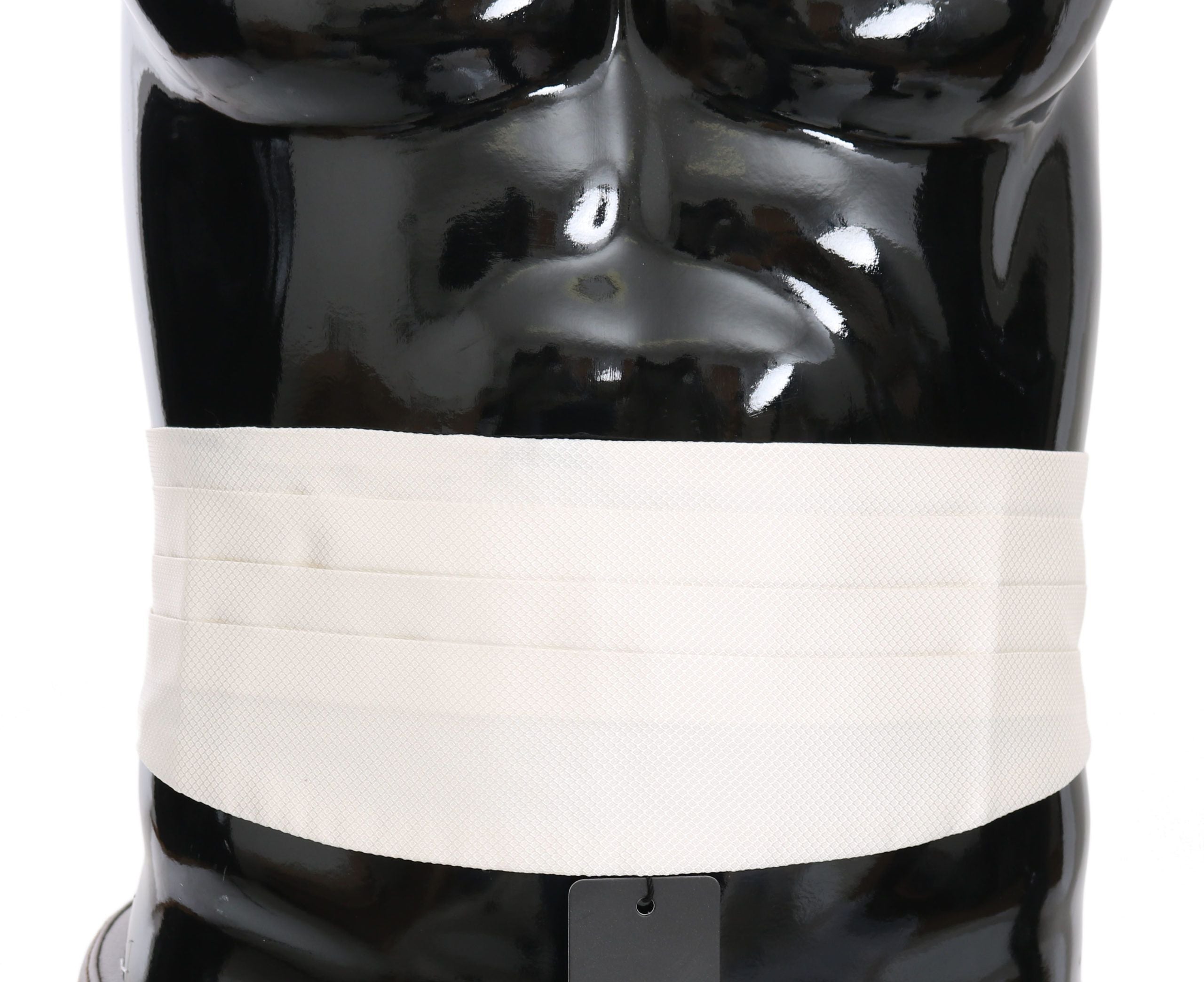 Dolce & Gabbana Weißer Herren Taillengürtel 100% Seide Kummerbund