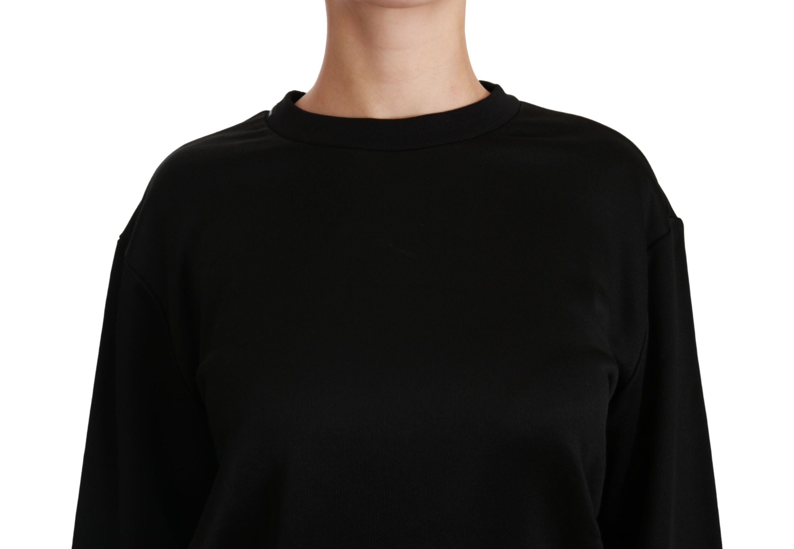 Dolce &amp; Gabbana Black cotton round-neck sweater