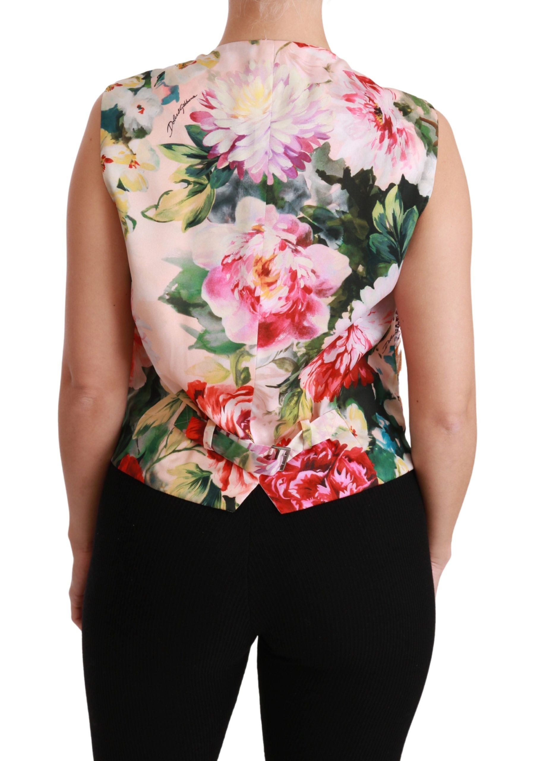 Dolce &amp; Gabbana Multicolor Floral Sleeveless Vest Top