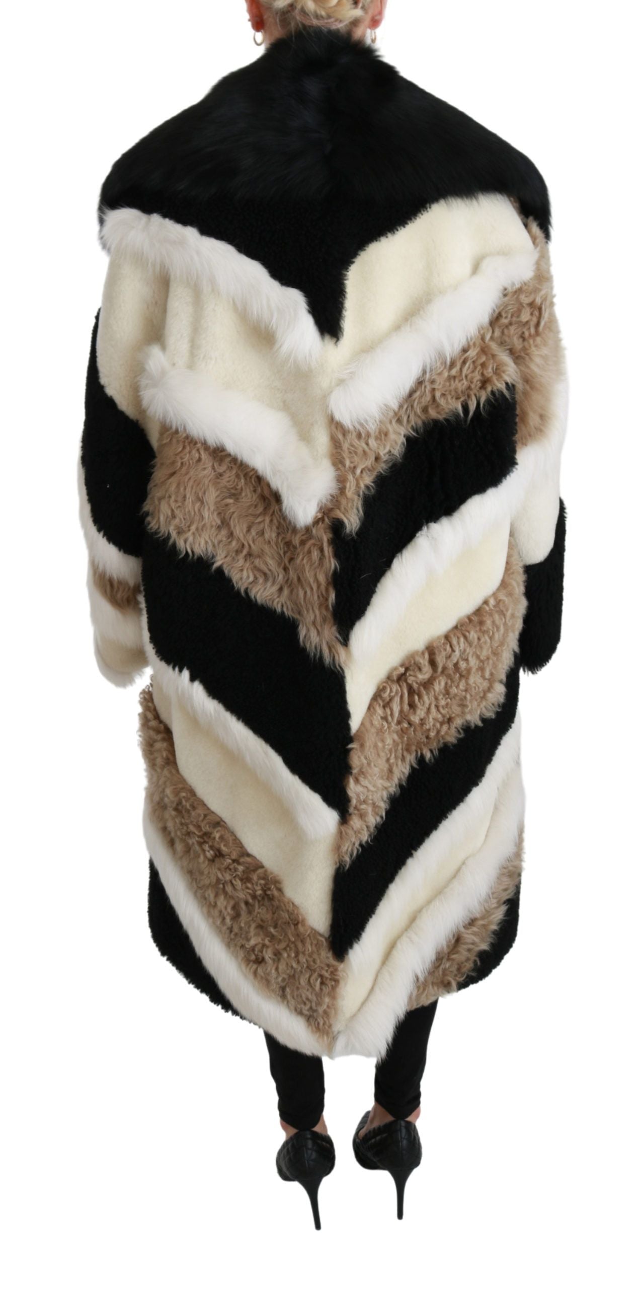 Dolce &amp; Gabbana sheepskin shearling cape jacket coat