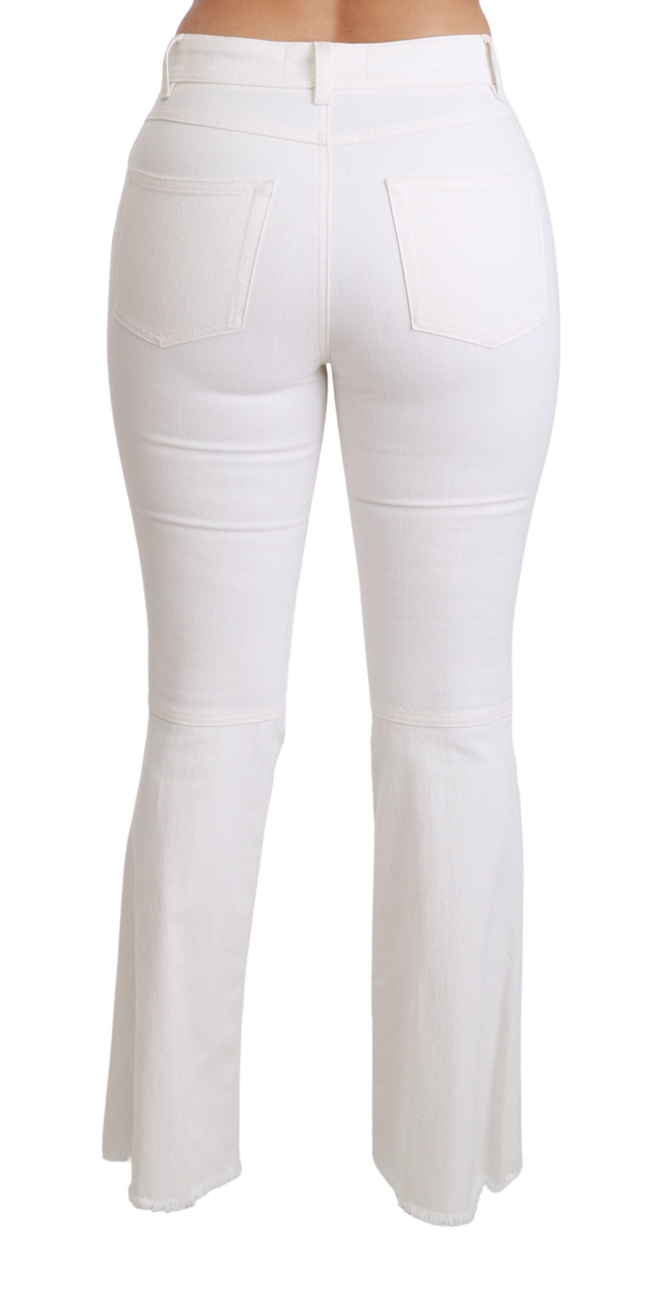 Dolce &amp; Gabbana white heart-print stretch cotton trousers