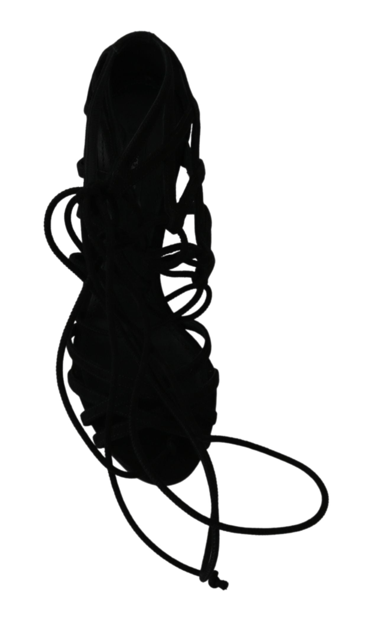 Dolce & Gabbana Schwarz Wildleder Riemen Stilettos Schuhe Sandalen