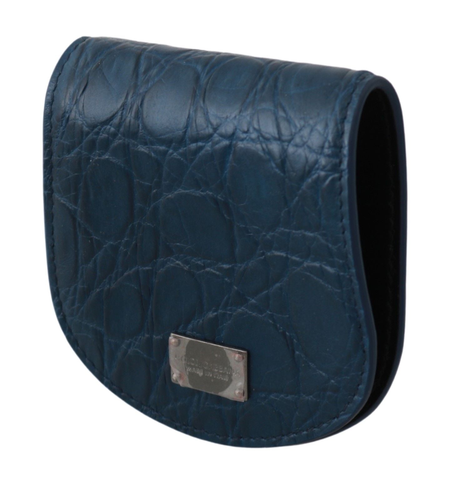 Dolce &amp; Gabbana Blue Leather Bag with Condom Holder