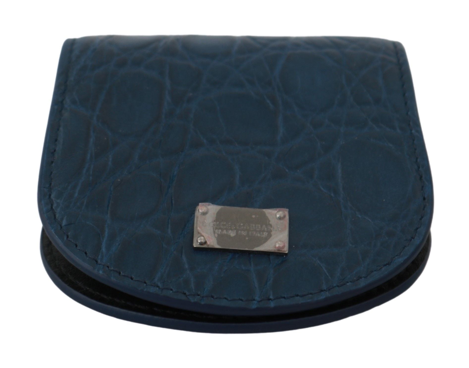 Dolce &amp; Gabbana Blue Leather Bag with Condom Holder