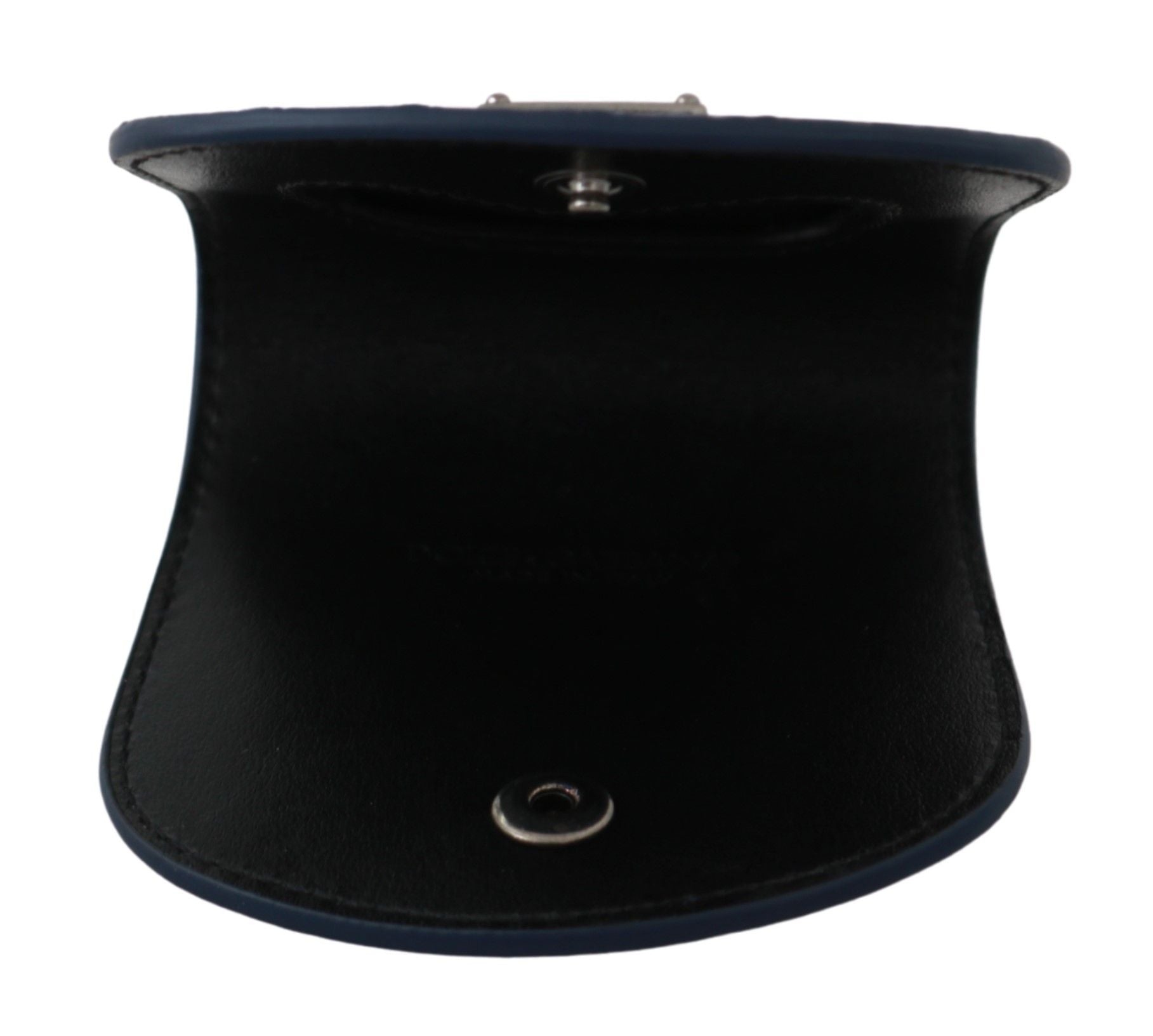 Dolce &amp; Gabbana Blue Bag Holder Wallet Blue Exotic Skin Condom Case