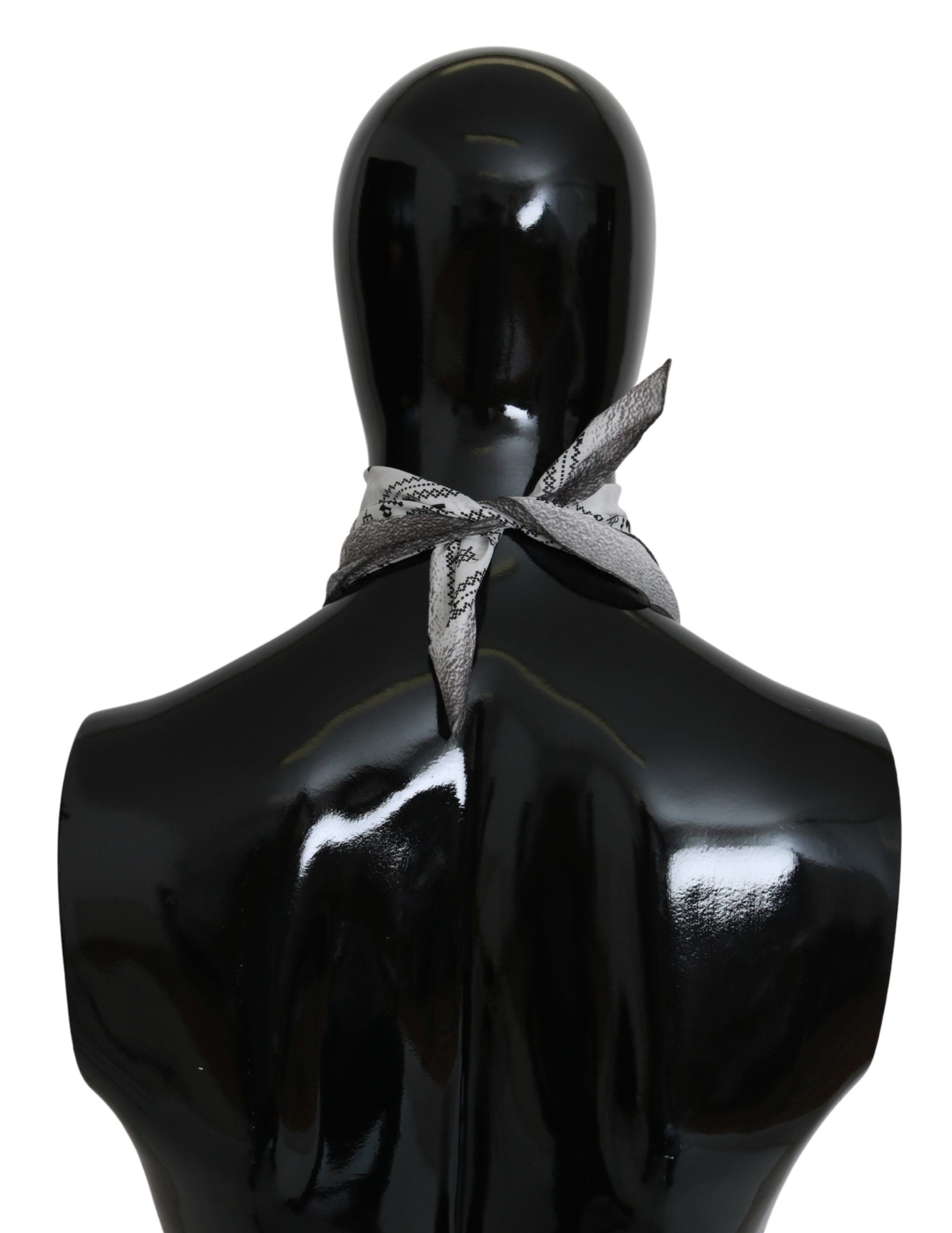 Costume National Weißes bedrucktes Bandana-Schal aus Baumwolle