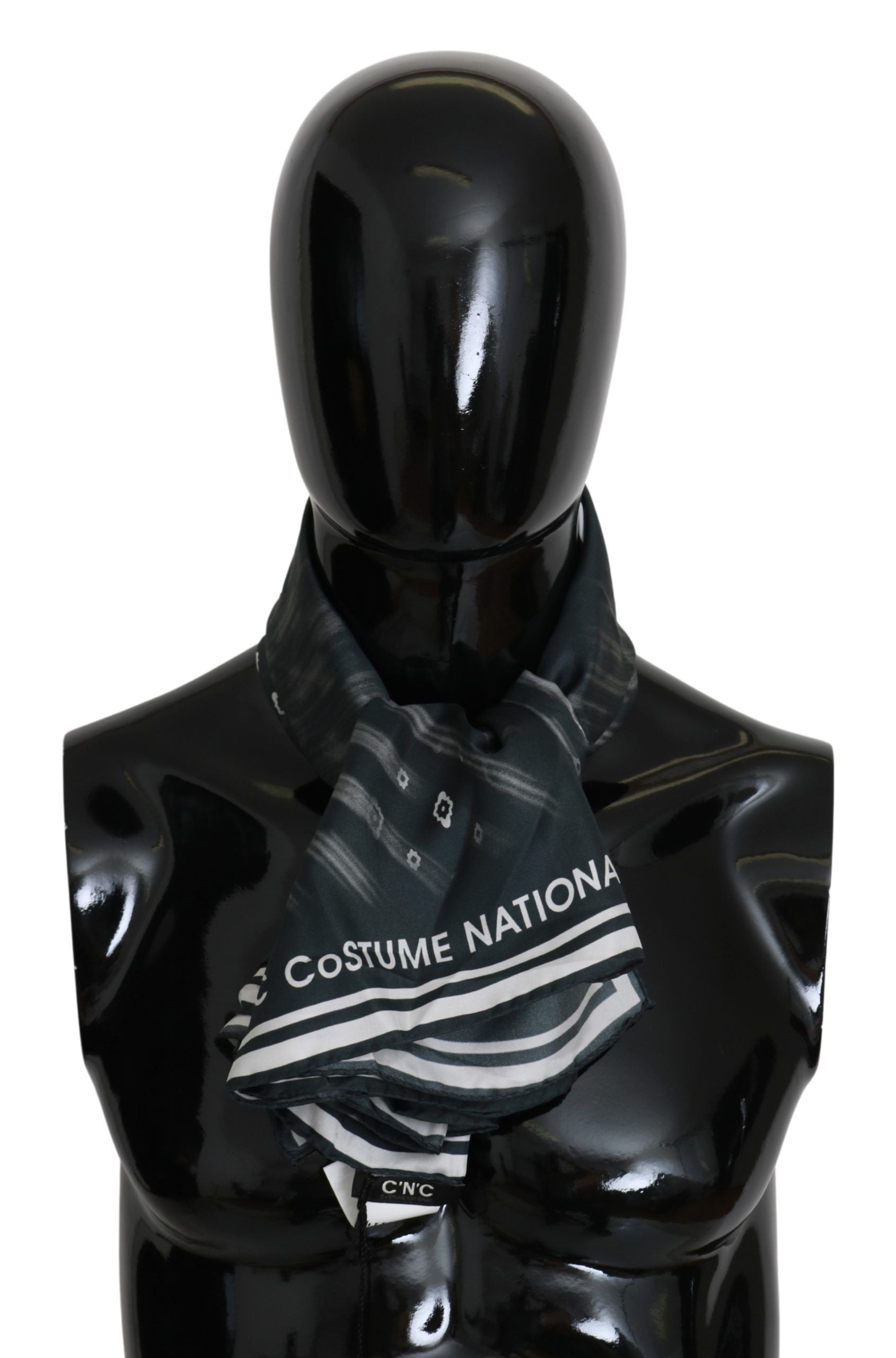 Costume National Blauer Foulard Seidenschal für Frauen