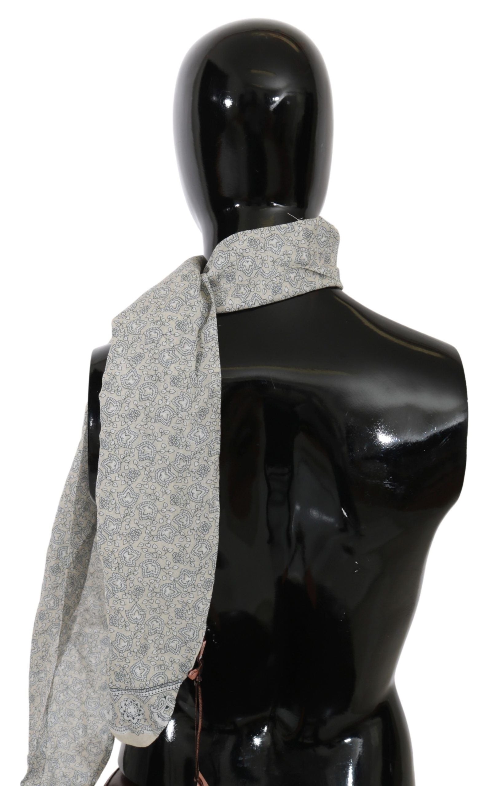 Ermanno Scervino Baumwolle Beige Blau Fantasy Print Schal