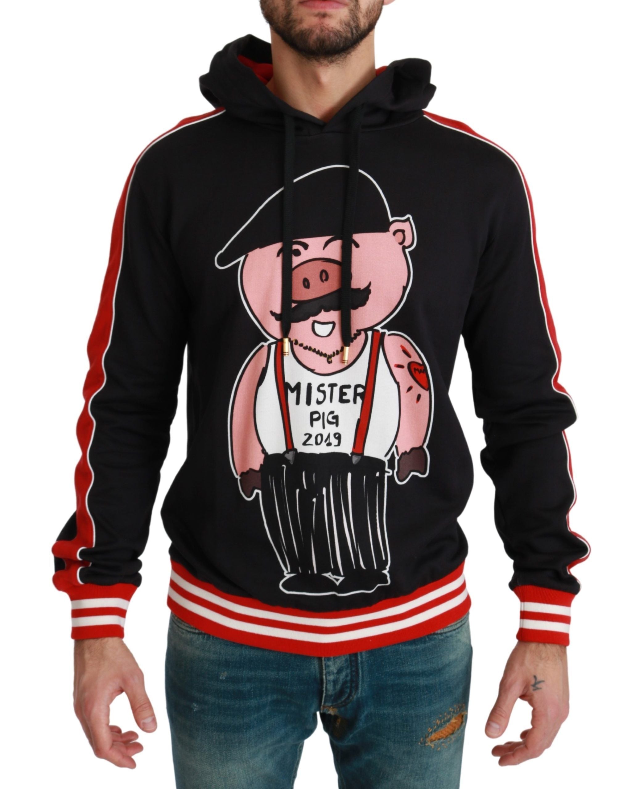 Dolce &amp; Gabbana Black Pig of the Year Hoodie 