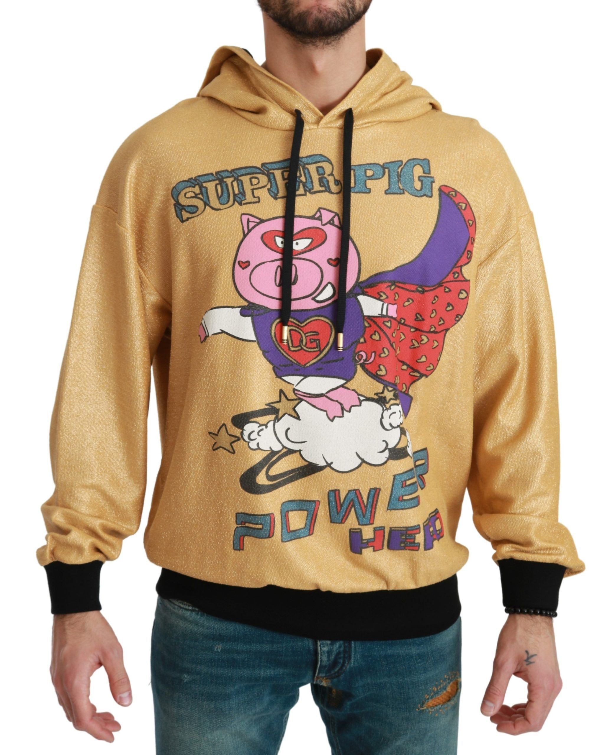 Dolce &amp; Gabbana Gold Pig of the Year Hoodie 