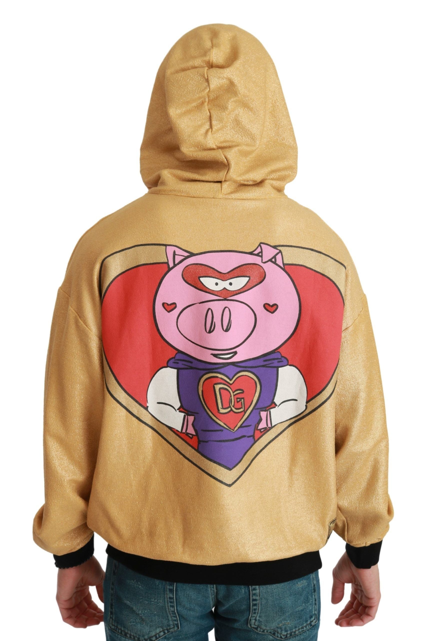 Dolce &amp; Gabbana Gold Pig of the Year Hoodie 
