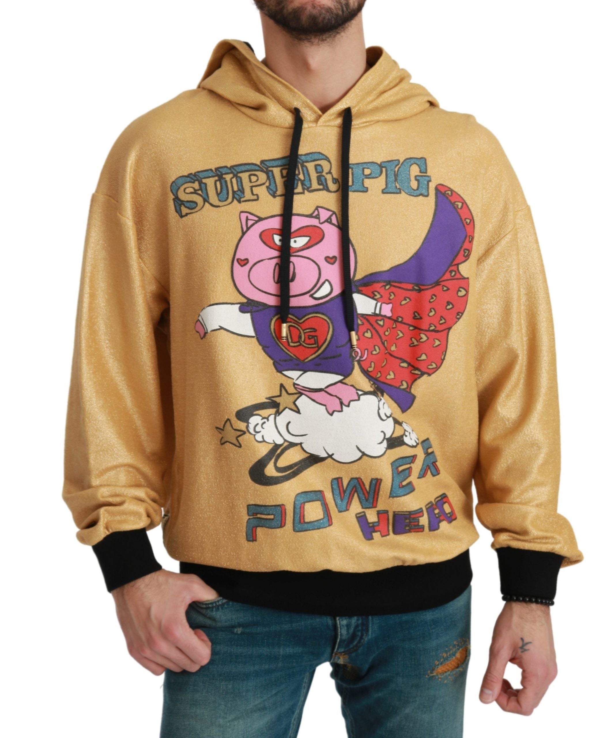 Dolce &amp; Gabbana Gold Pig of the Year Hoodie 