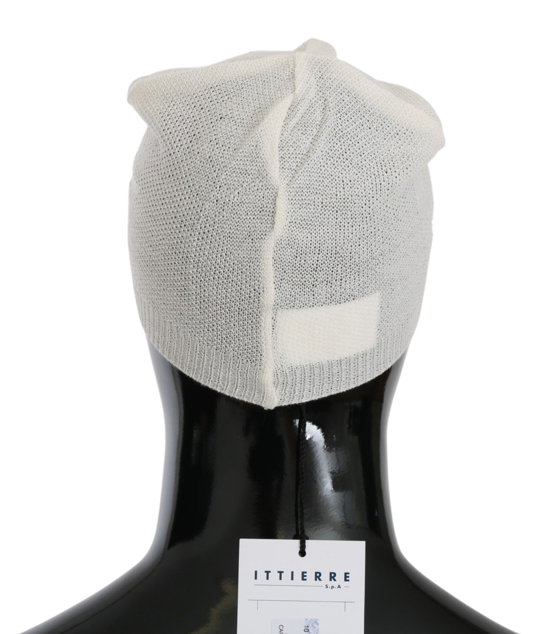 Costume National Beanie White Wool Blend Brand Hat 