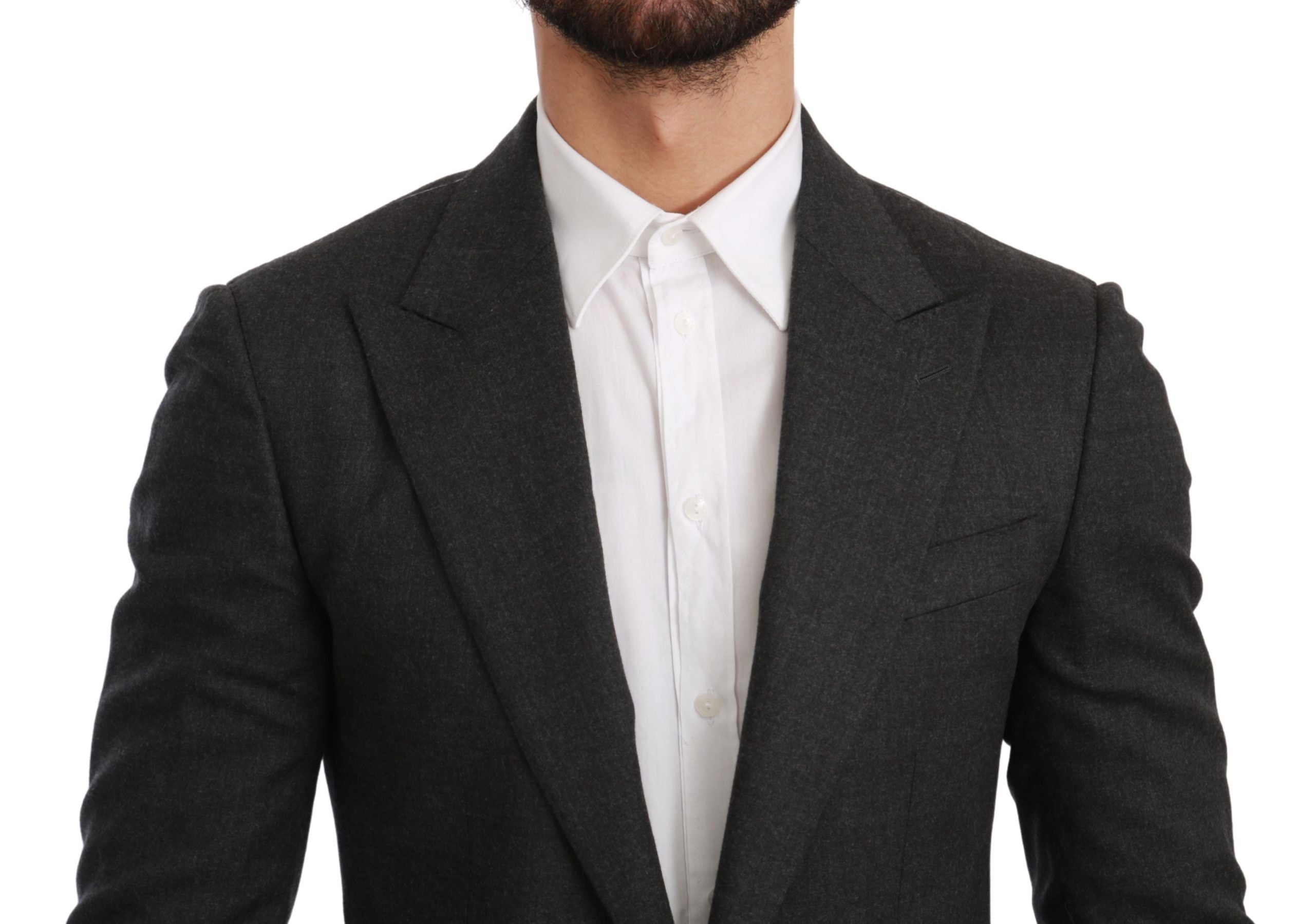 Dolce &amp; Gabbana Grey NAPOLI Slim Fit Jacket Wool Blazer 