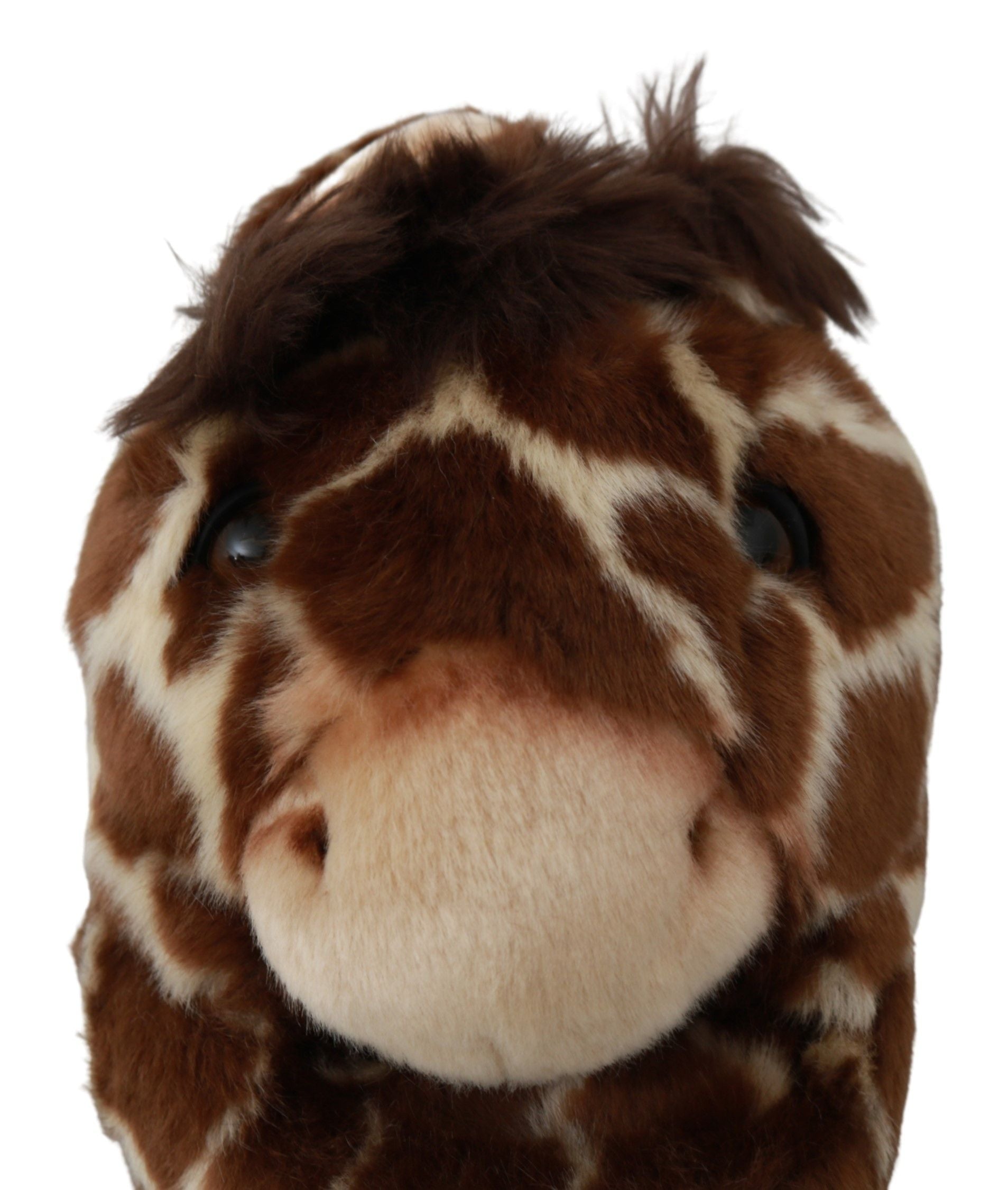 Dolce & Gabbana Braune Giraffe Hausschuhe Flache Sandalen Schuhe