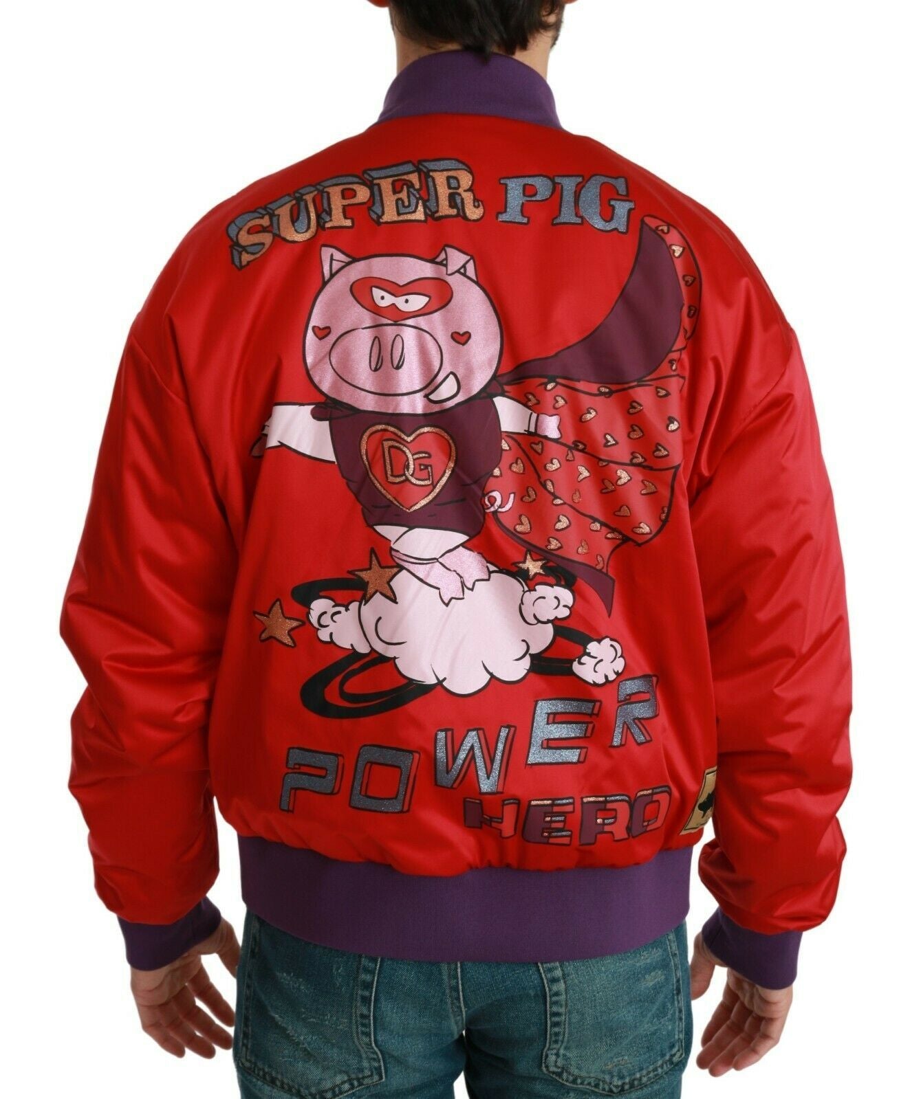 Dolce & Gabbana Rote YEAR OF THE PIG Bomberjacke