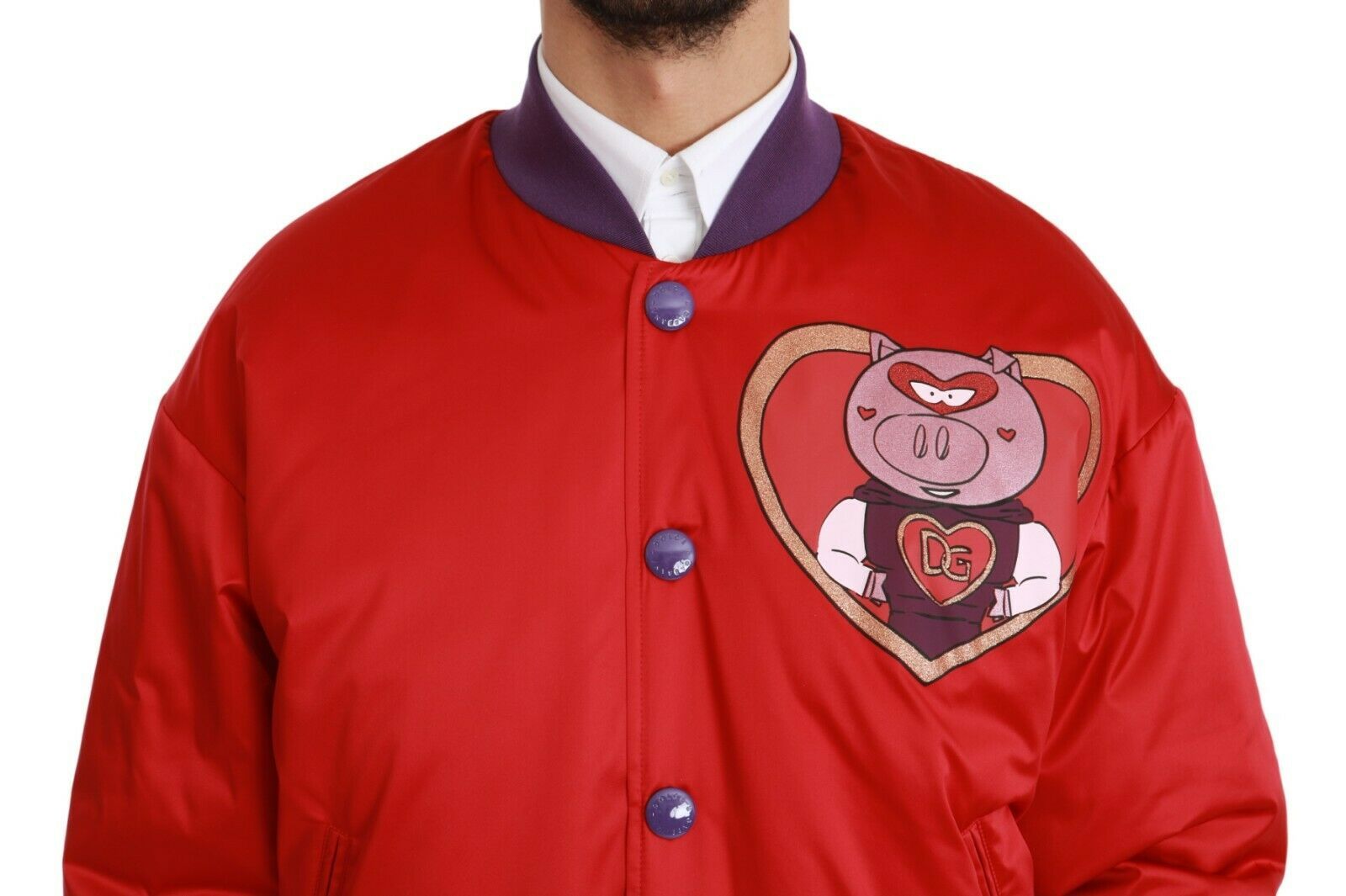 Dolce & Gabbana Rote YEAR OF THE PIG Bomberjacke