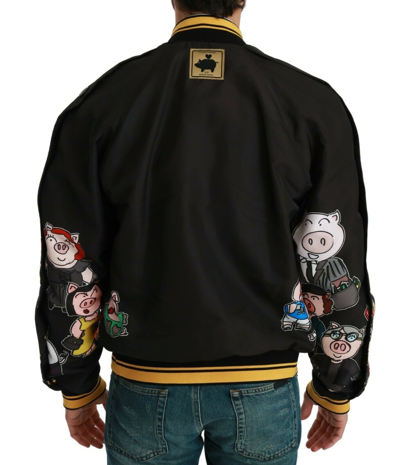 Dolce & Gabbana Schwarze YEAR OF THE PIG Bomberjacke