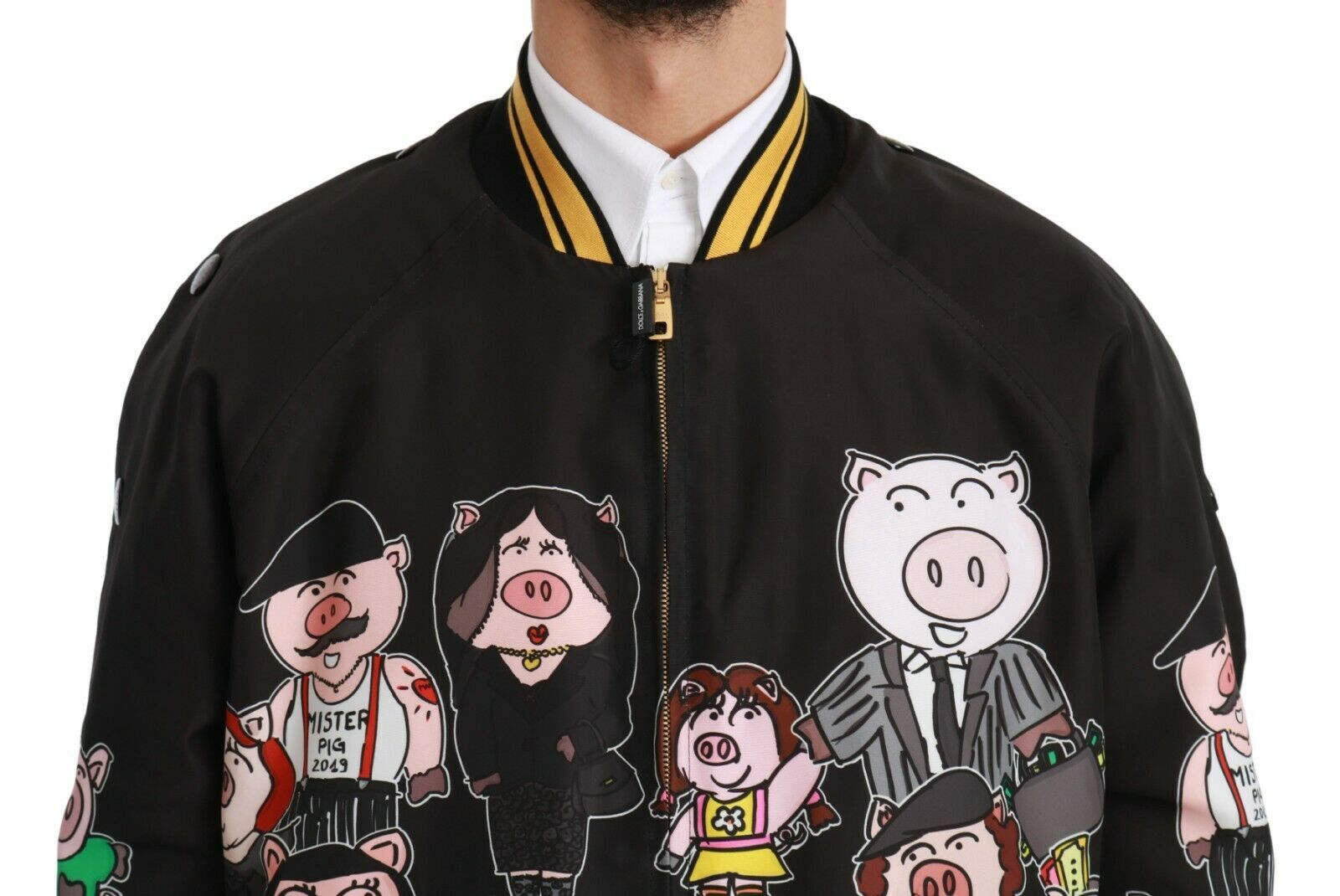 Dolce & Gabbana Schwarze YEAR OF THE PIG Bomberjacke