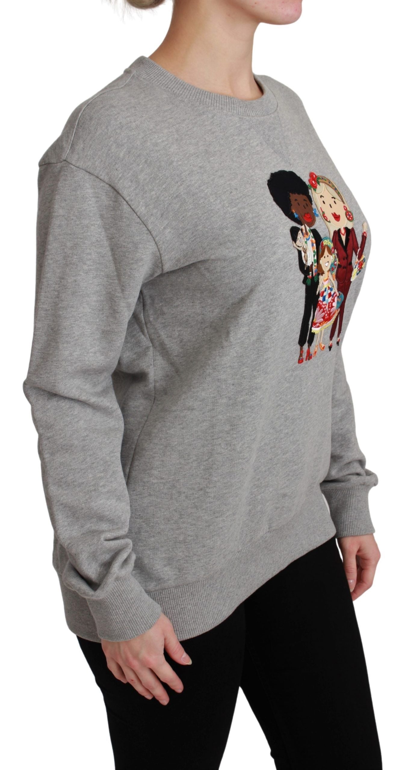 Dolce &amp; Gabbana grey cotton sweater #dgfamily
