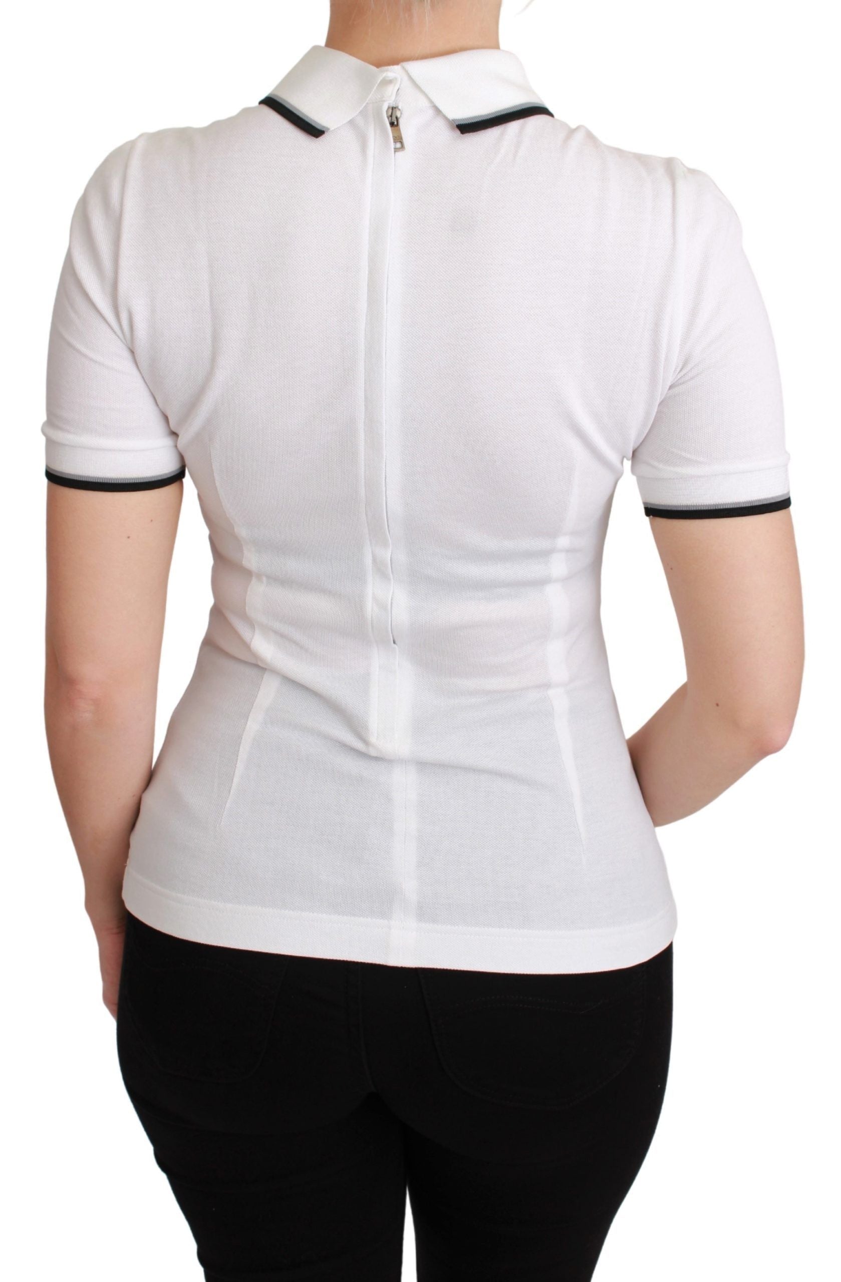 Dolce &amp; Gabbana Beyaz Pamuklu Polo Tişört #dgfamily