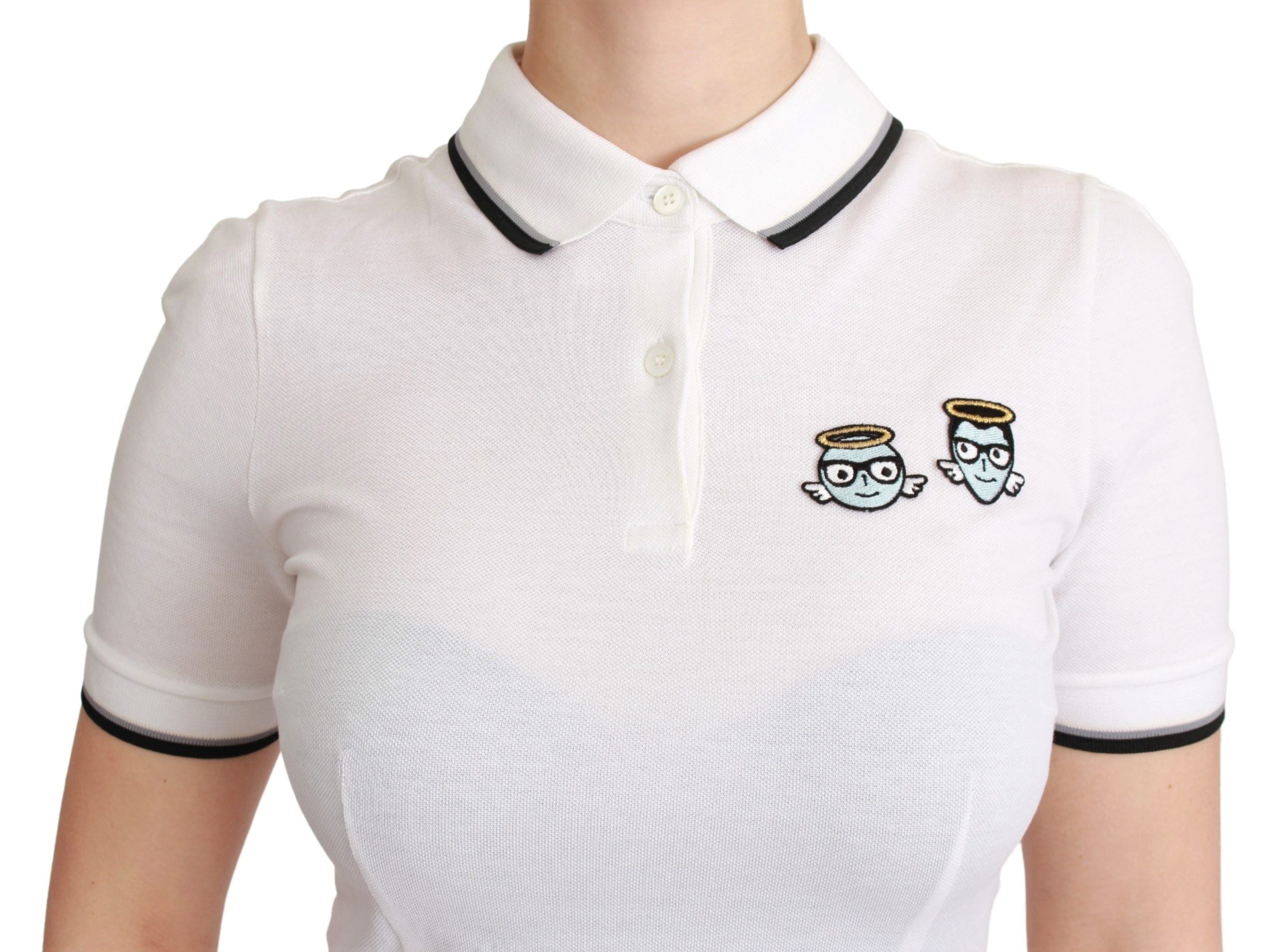 Dolce &amp; Gabbana Beyaz Pamuklu Polo Tişört #dgfamily