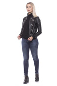 Load image into Gallery viewer, 19V69 Italia Chic slim jacket made of eco-leather with rivets
