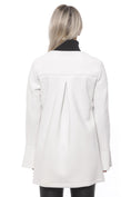Load image into Gallery viewer, 19V69 Italia Elegant white neoprene coat for women
