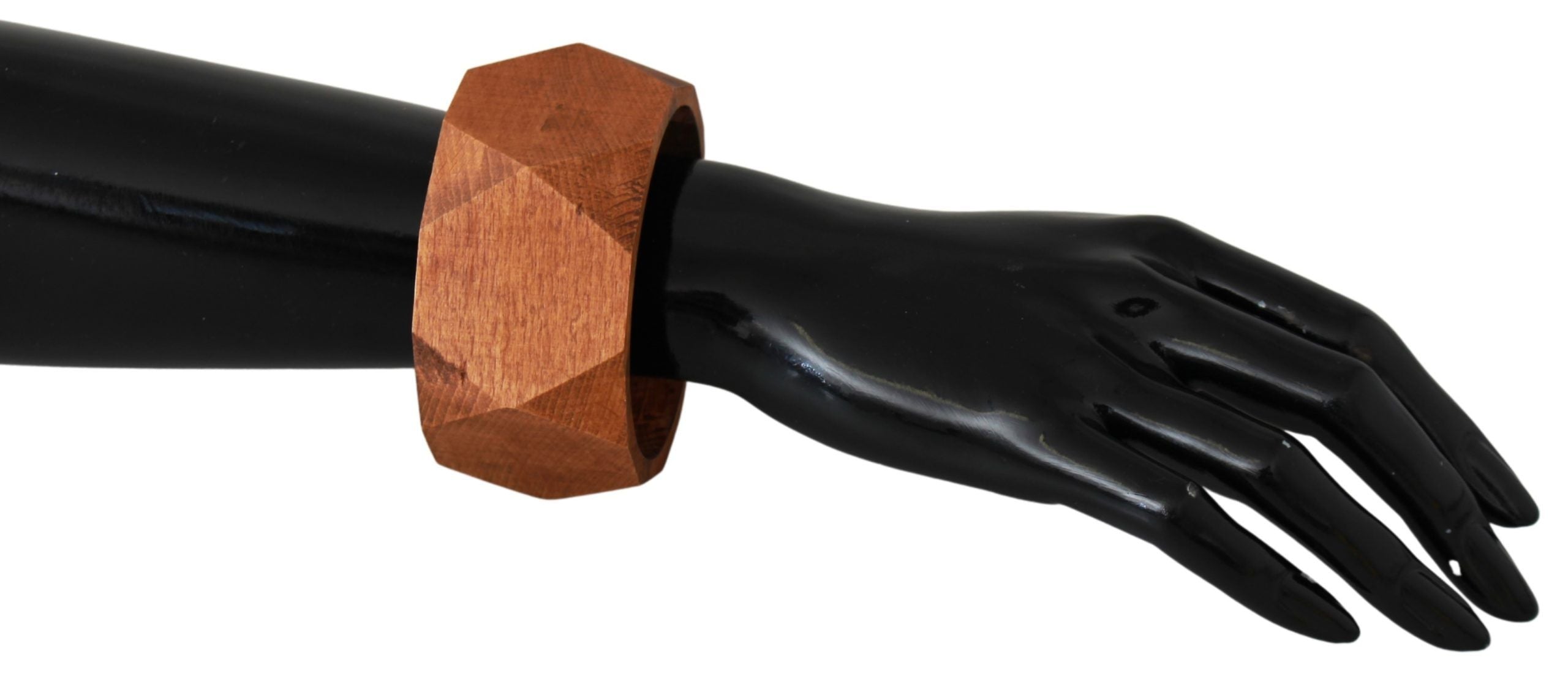 Costume National Braunes Holzarmband mit Branding