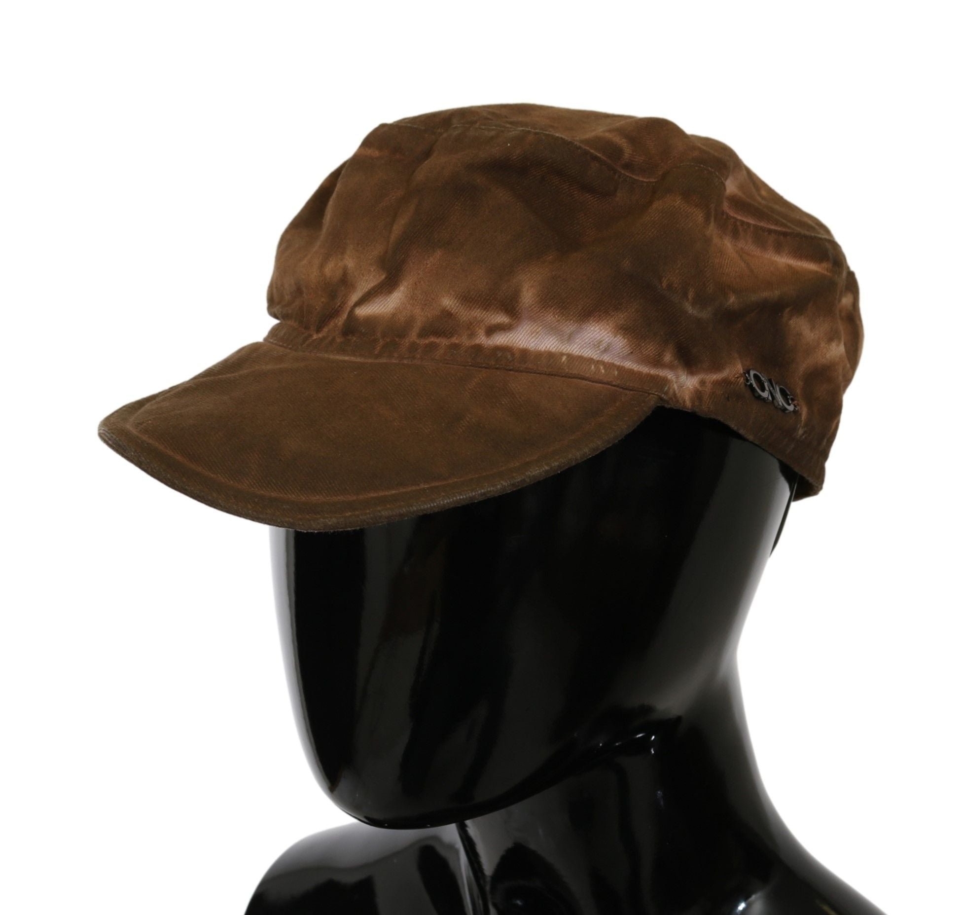 Costume National Brauner Newsboy Beret Cabbie Fedora Hut