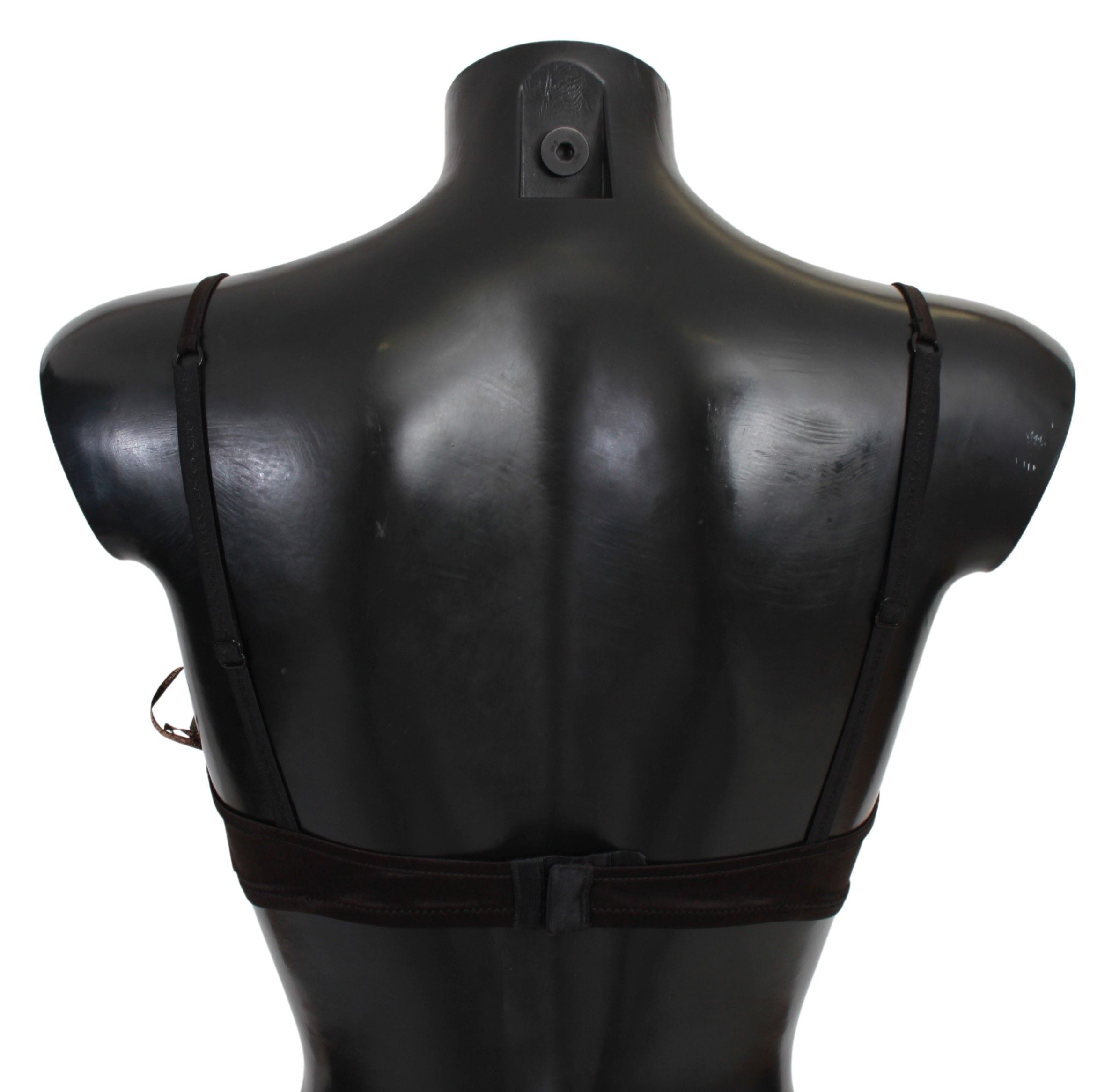 Ermanno Scervino Brauner Balconcino-BH mit Pailletten Unterwäsche