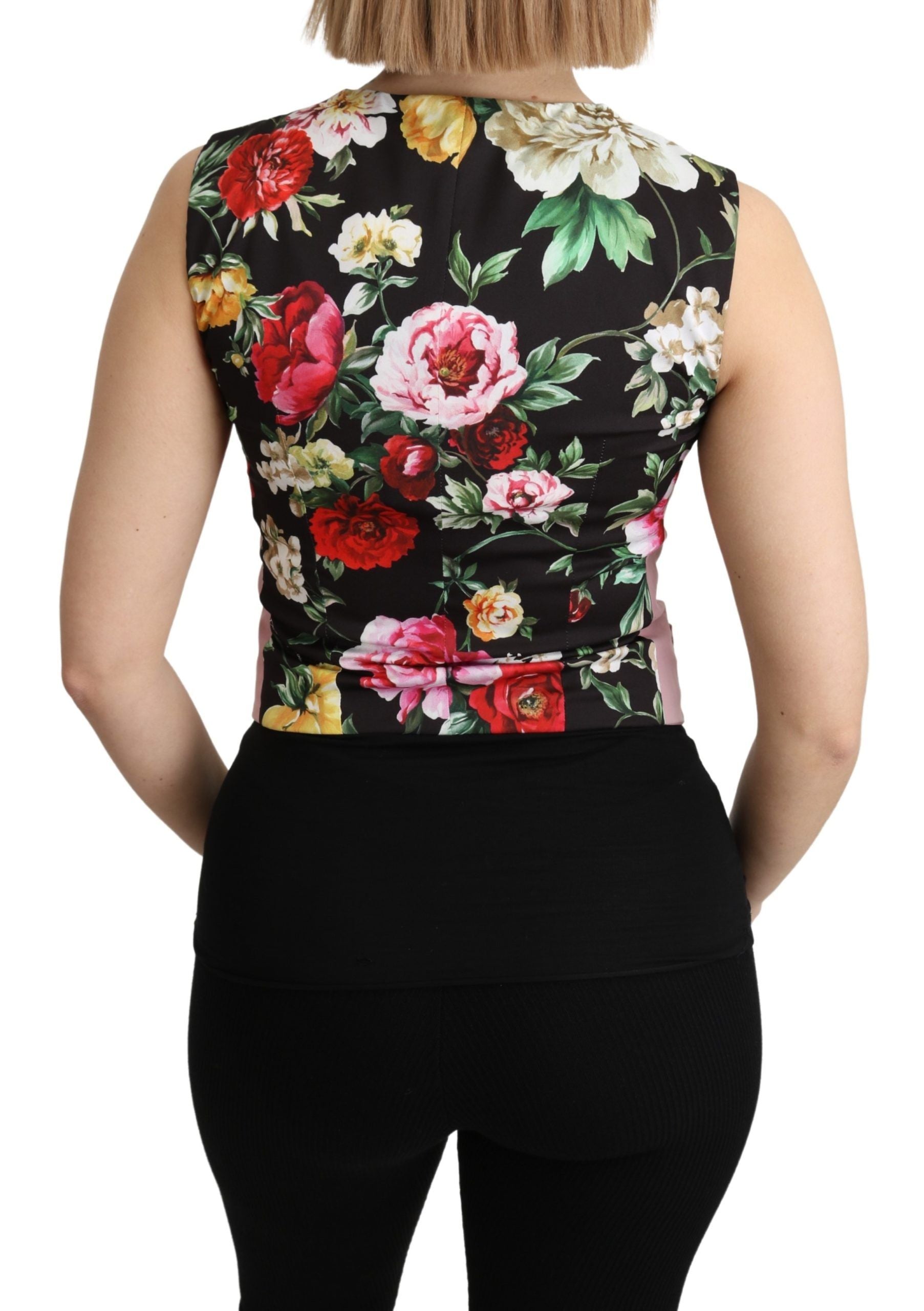 Dolce &amp; Gabbana Pink Sleeveless Vest Cotton Top