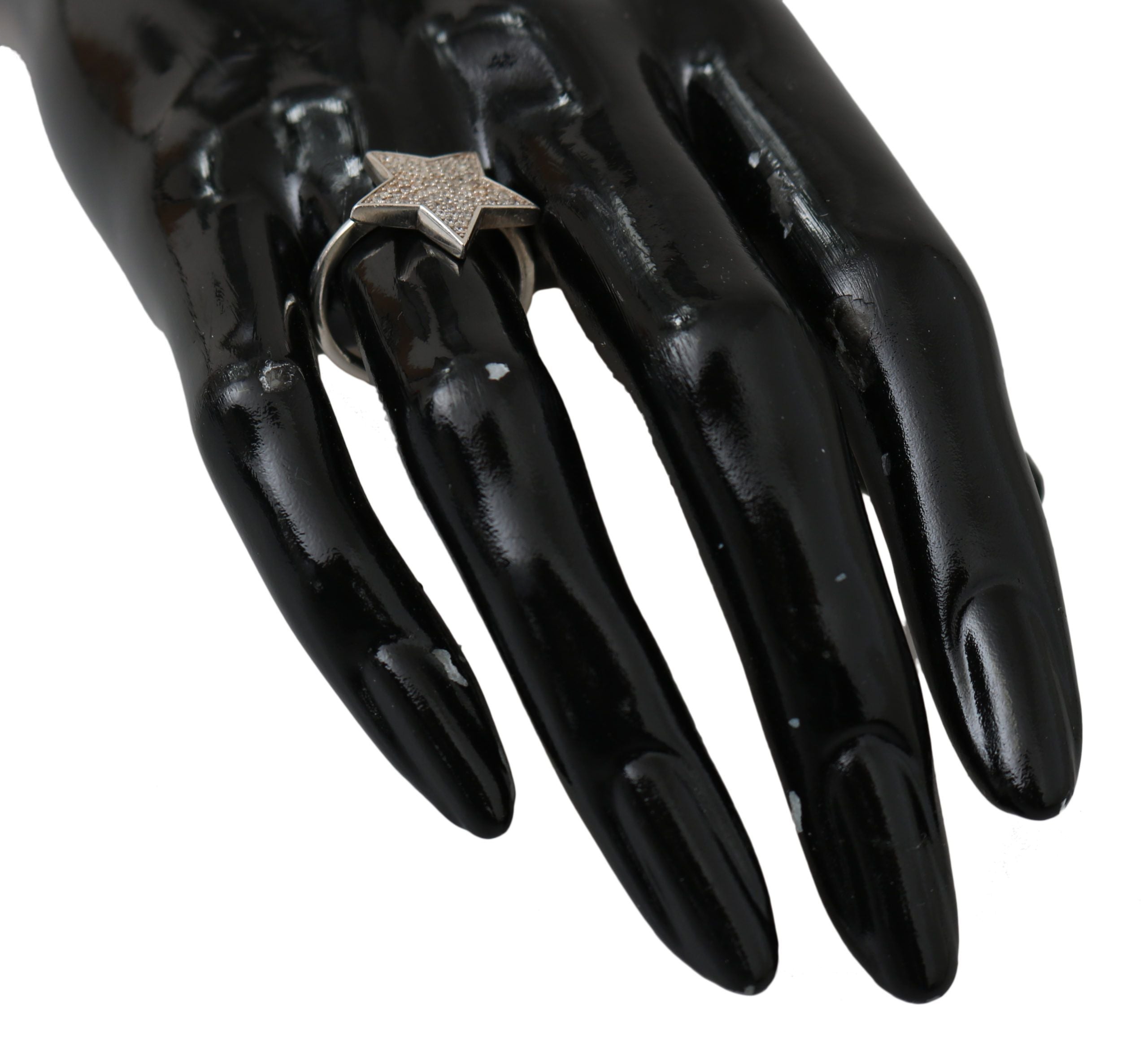 Nialaya Silber Damen klar CZ Stern 925 Ring