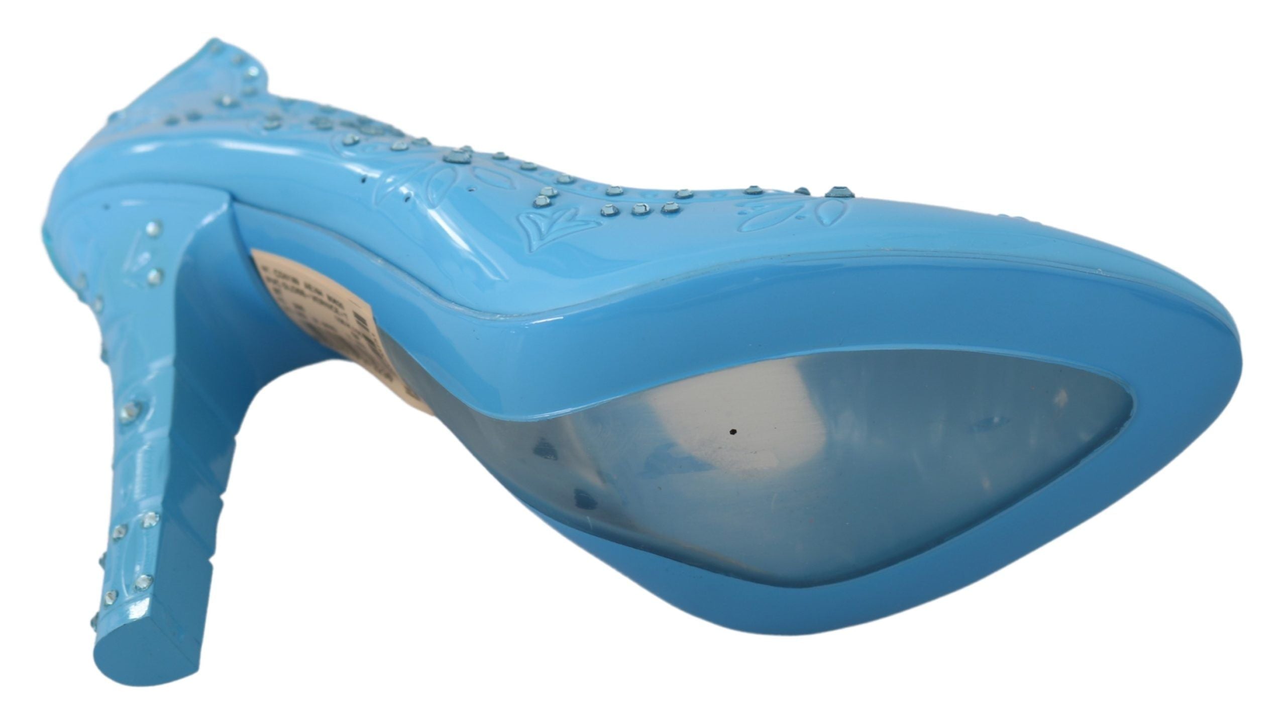 Dolce & Gabbana Blau Kristall Floral CINDERELLA Heels Schuhe