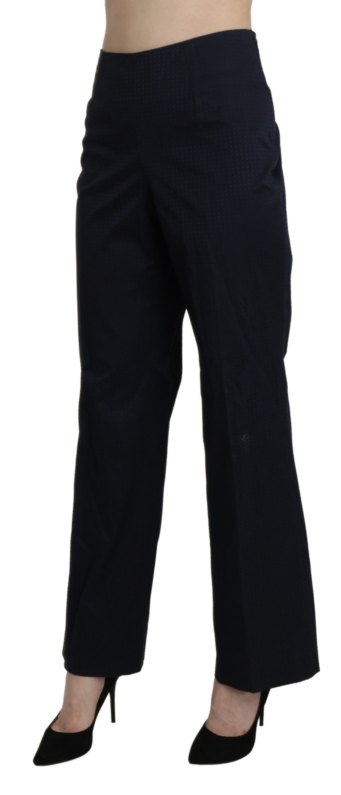 BENCIVENGA Navy Blue High Waist Straight Dress Pants