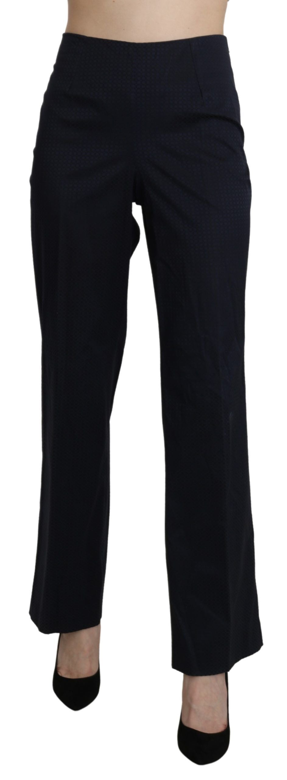 BENCIVENGA Navy Blue High Waist Straight Dress Pants