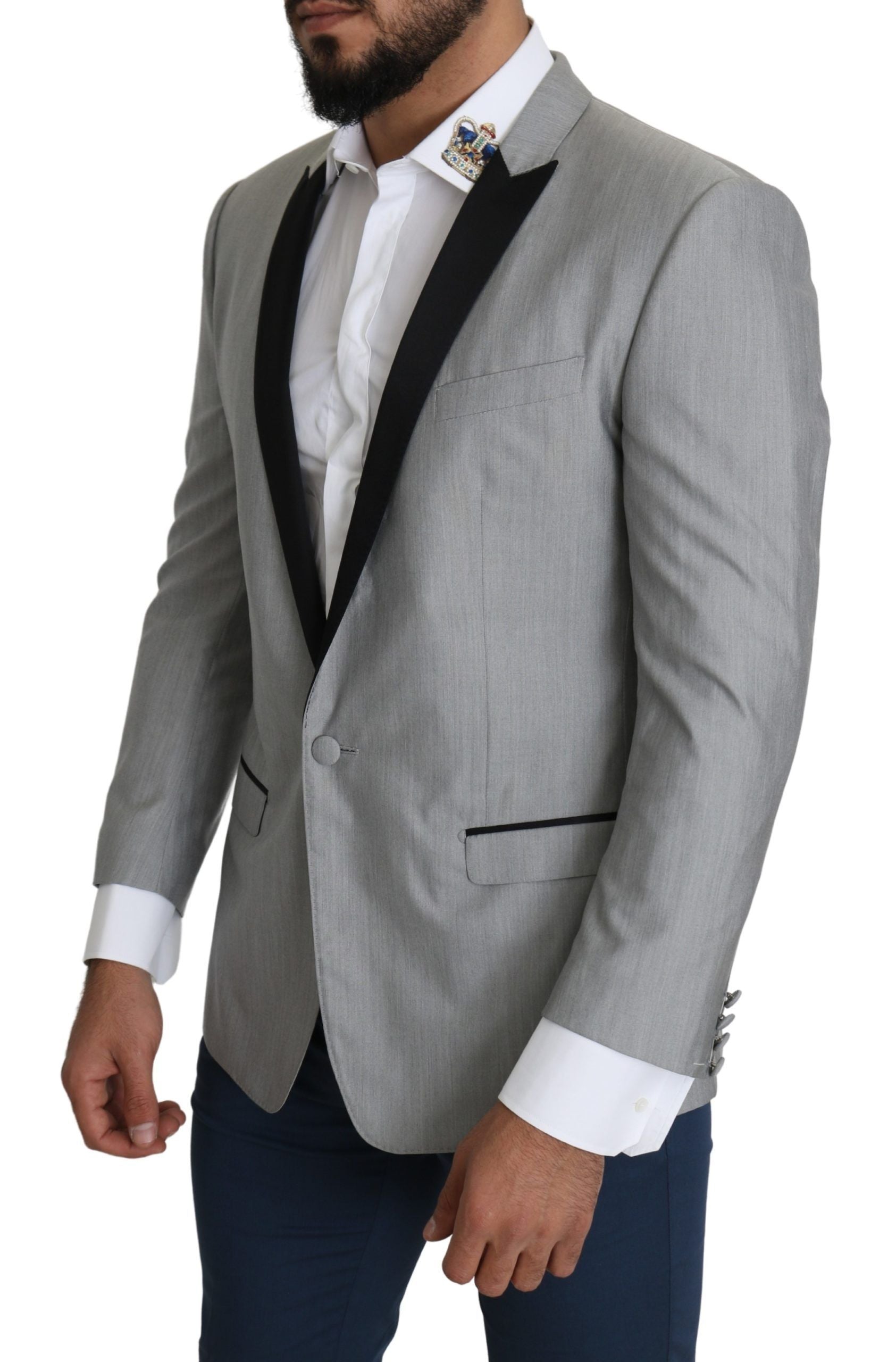 Dolce &amp; Gabbana light grey single-breasted SARTORIA blazer