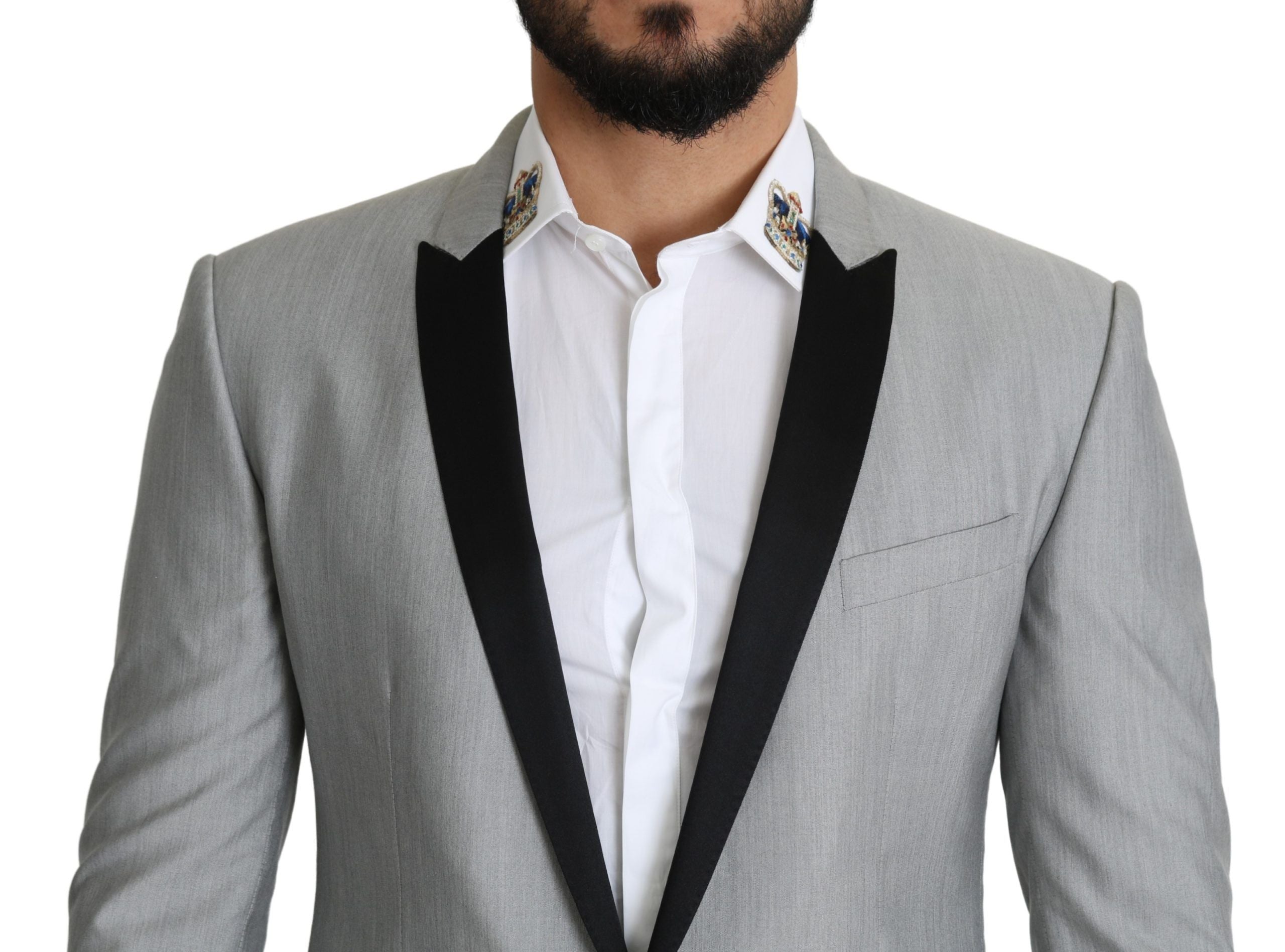Dolce &amp; Gabbana light grey single-breasted SARTORIA blazer