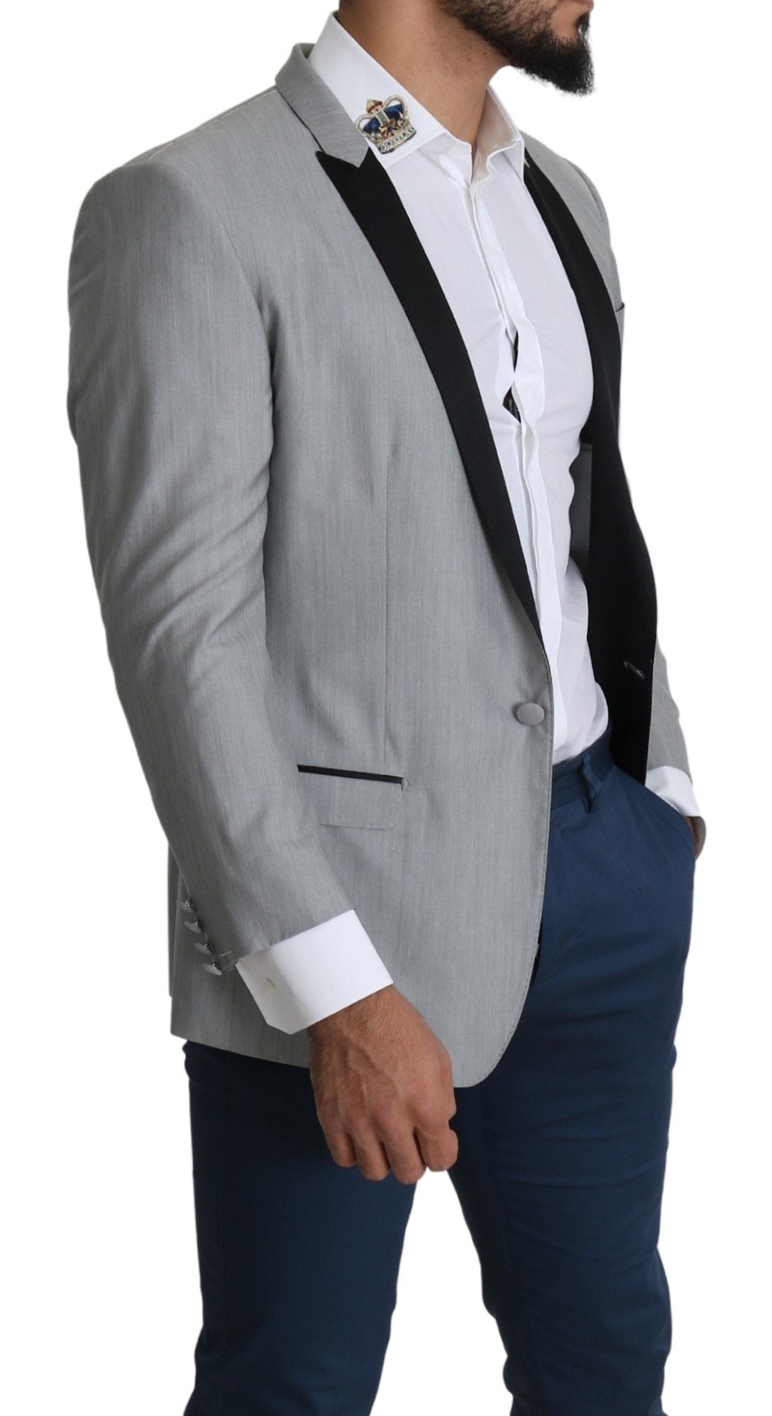 Dolce &amp; Gabbana light grey single-breasted SARTORIA blazer