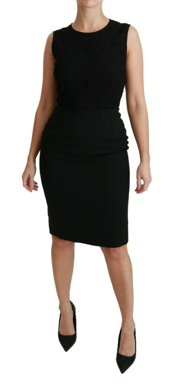 Dolce &amp; Gabbana Elegant brocade mini dress with floral lace