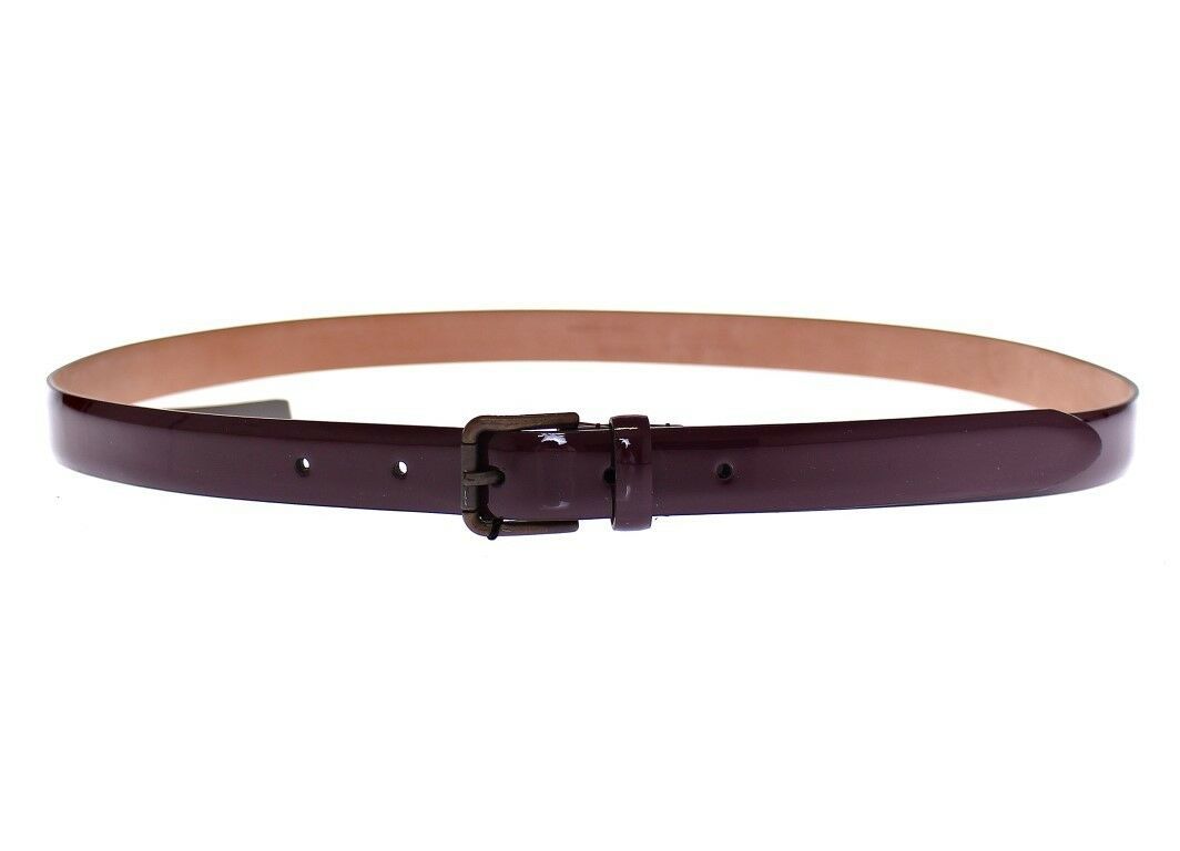 Dolce &amp; Gabbana Purple Leather Logo Cintura Belt