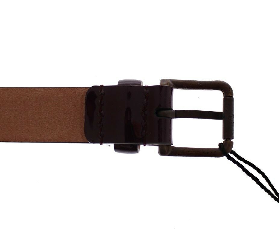 Dolce &amp; Gabbana Purple Leather Logo Cintura Belt