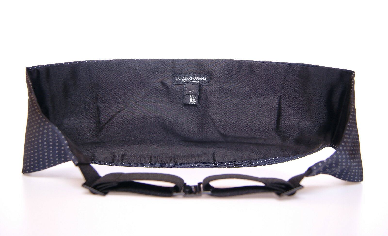 Dolce & Gabbana Blauer Smoking Kummerbundgürtel mit Taille